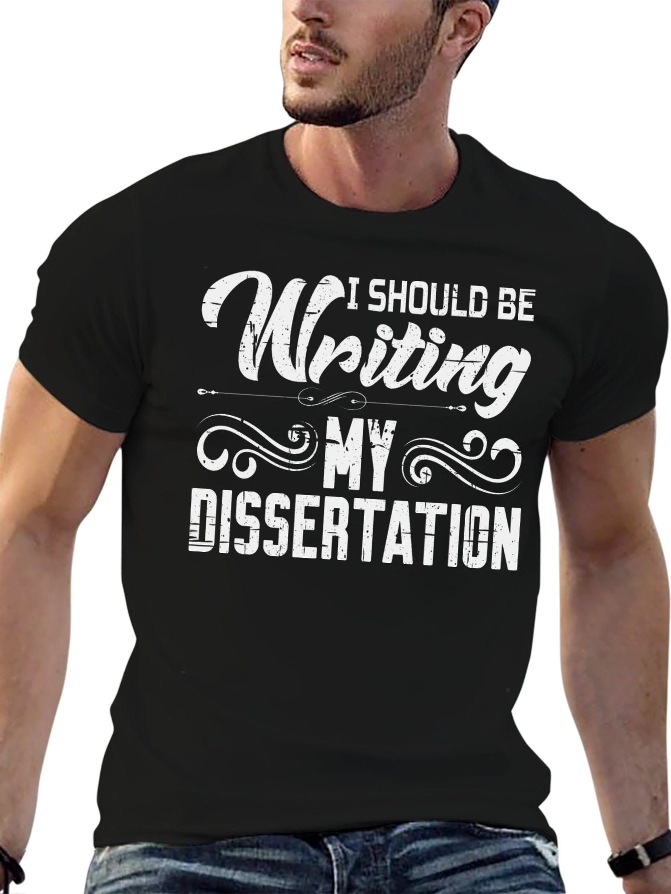 Writing Dissertation T-Shirt - Academic Humor Apparel