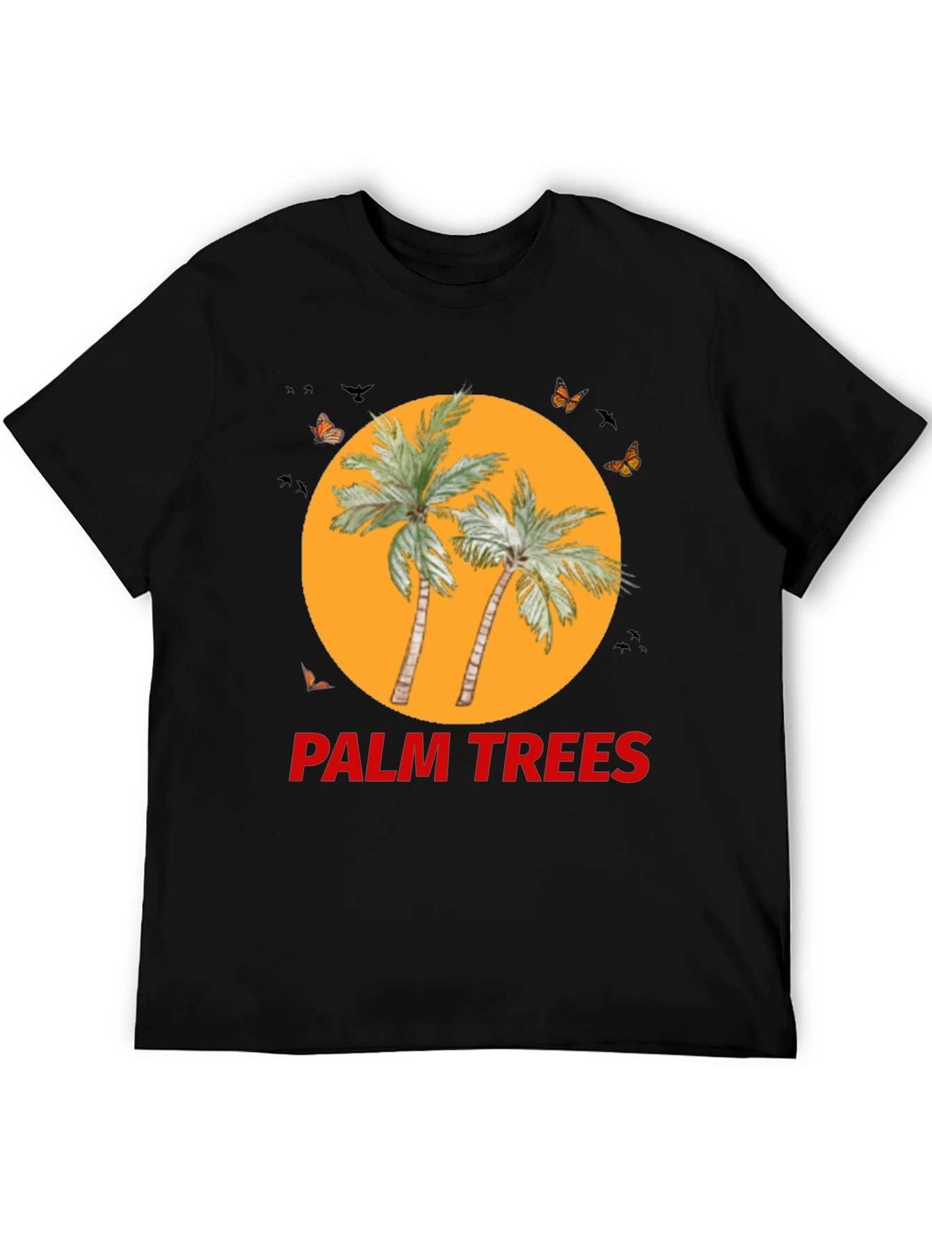 Palm Trees Graphic Tee - Black