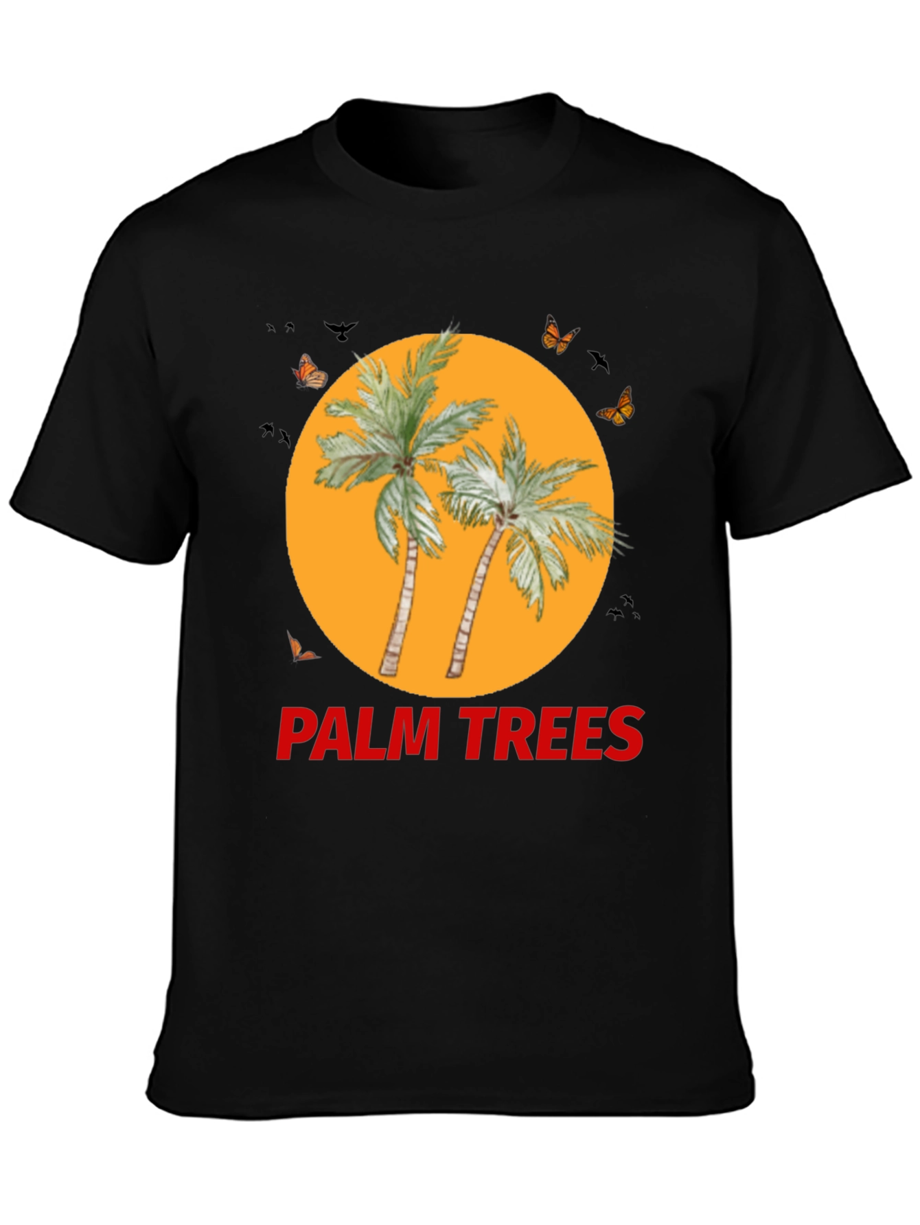 Palm Trees Graphic Tee - Black