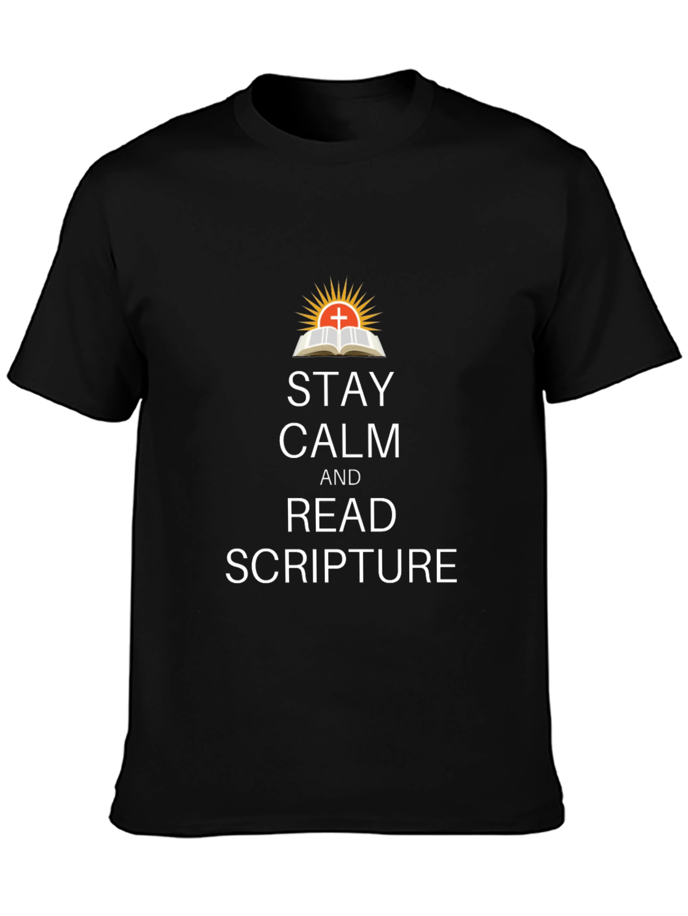 Stay Calm Read Scripture Black T-Shirt