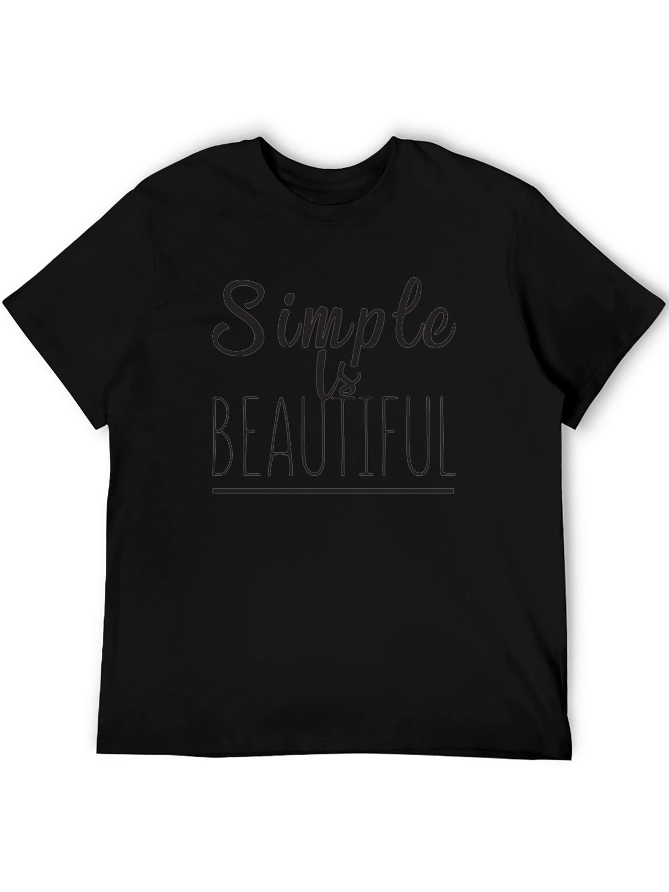 Simple is Beautiful Black Graphic Tee