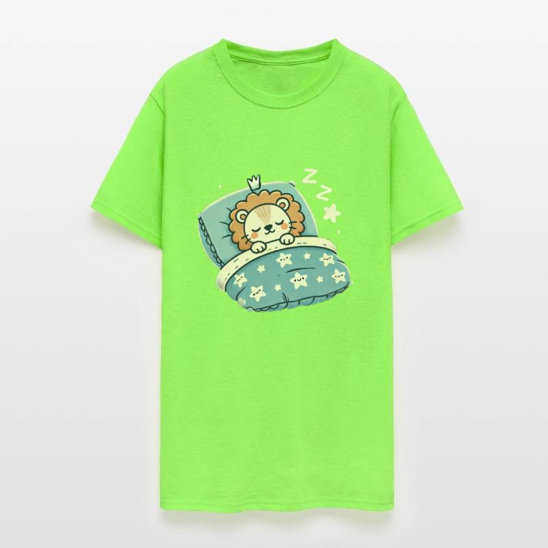 Lion Sleeping In Bed At Night Time