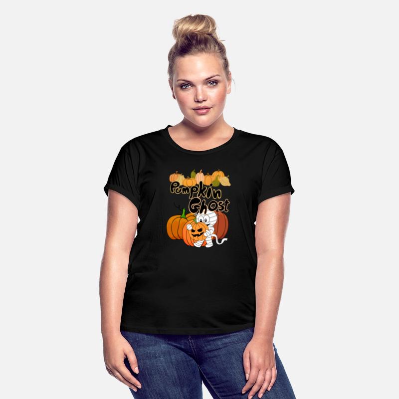 little ghost planting pumpkins