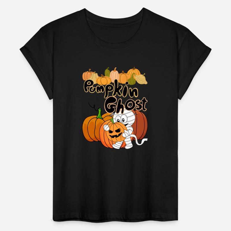 little ghost planting pumpkins