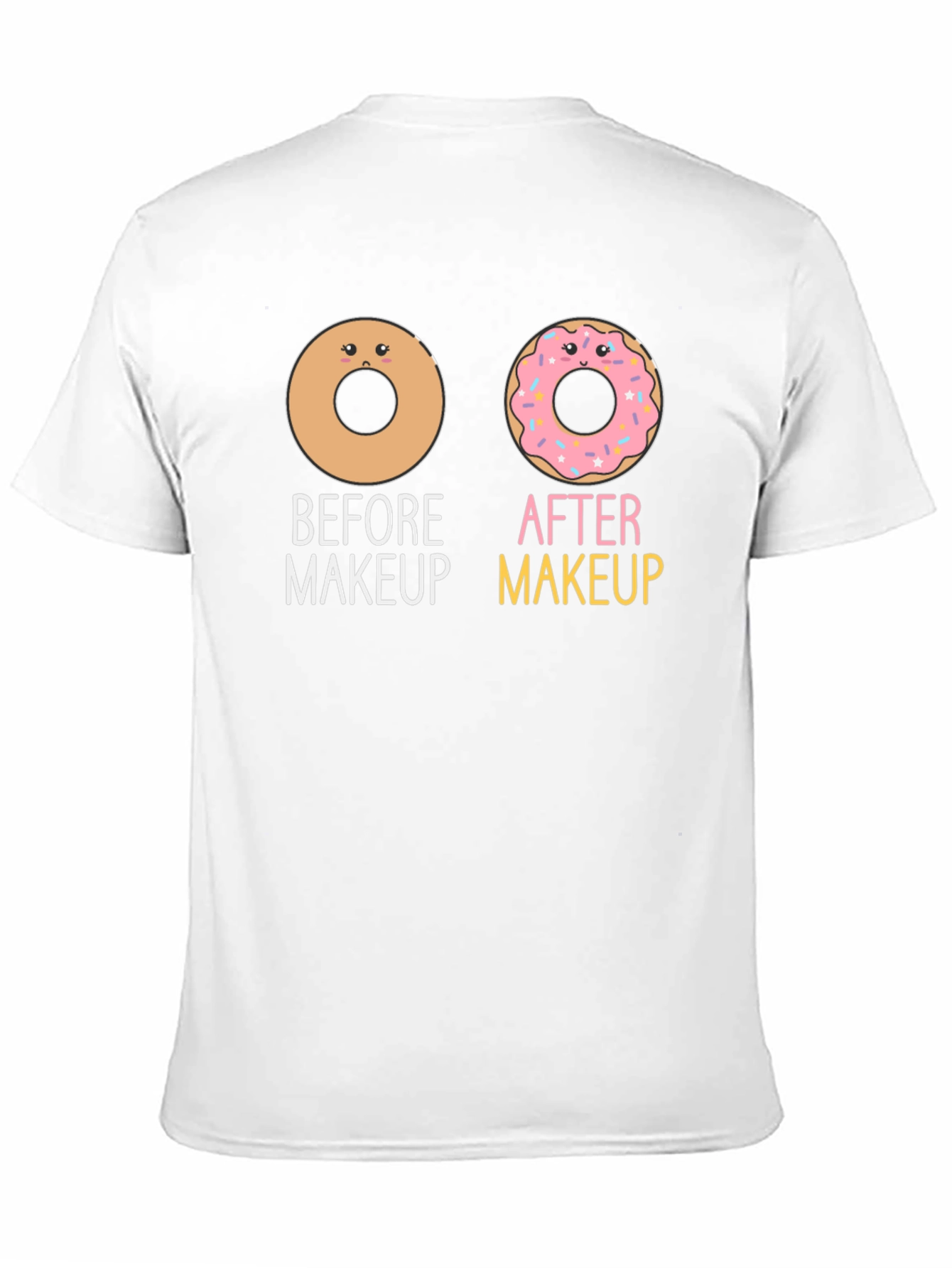 Donut Before and After Makeup Graphic Tee