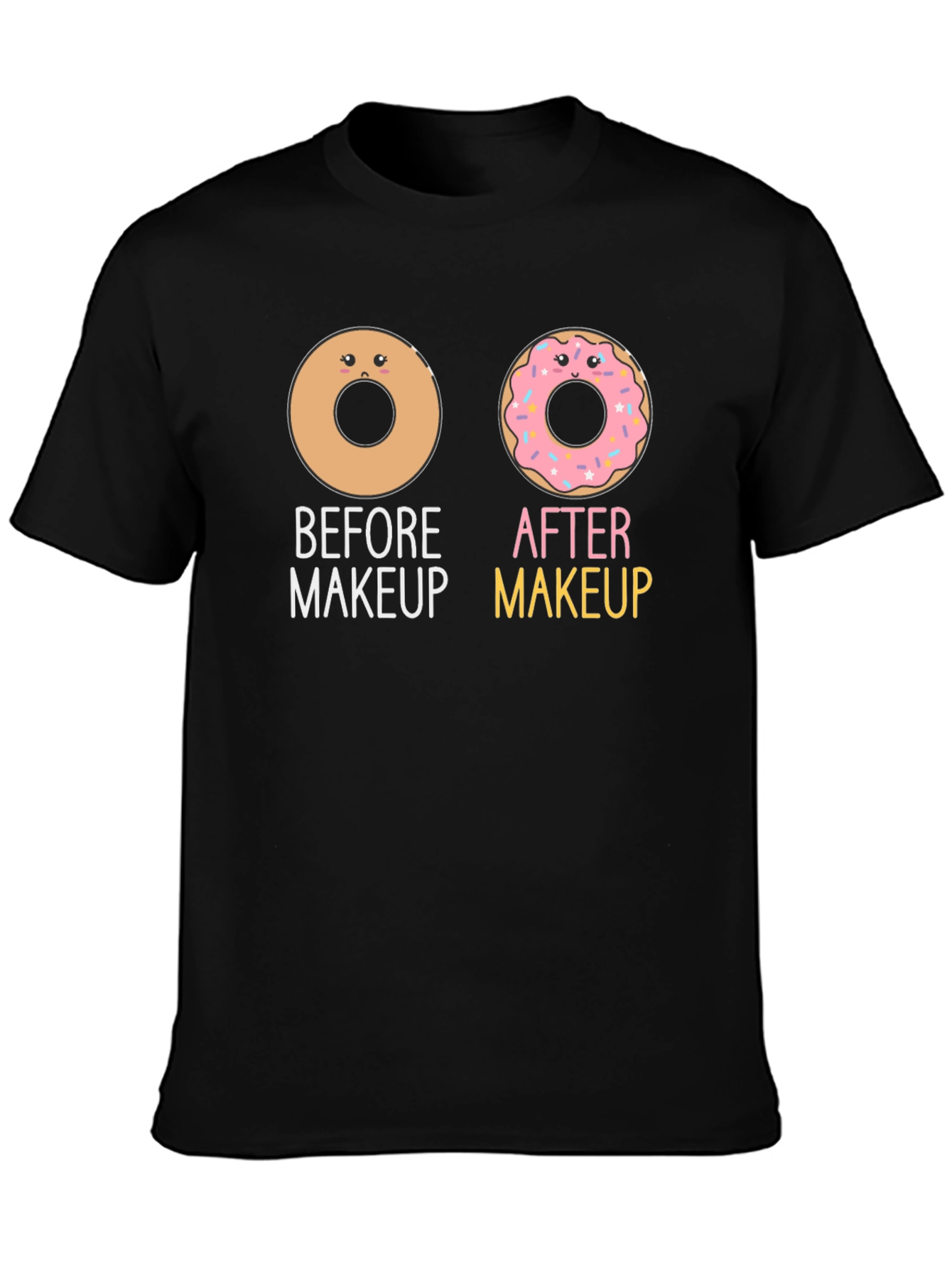 Donut Before and After Makeup Graphic Tee