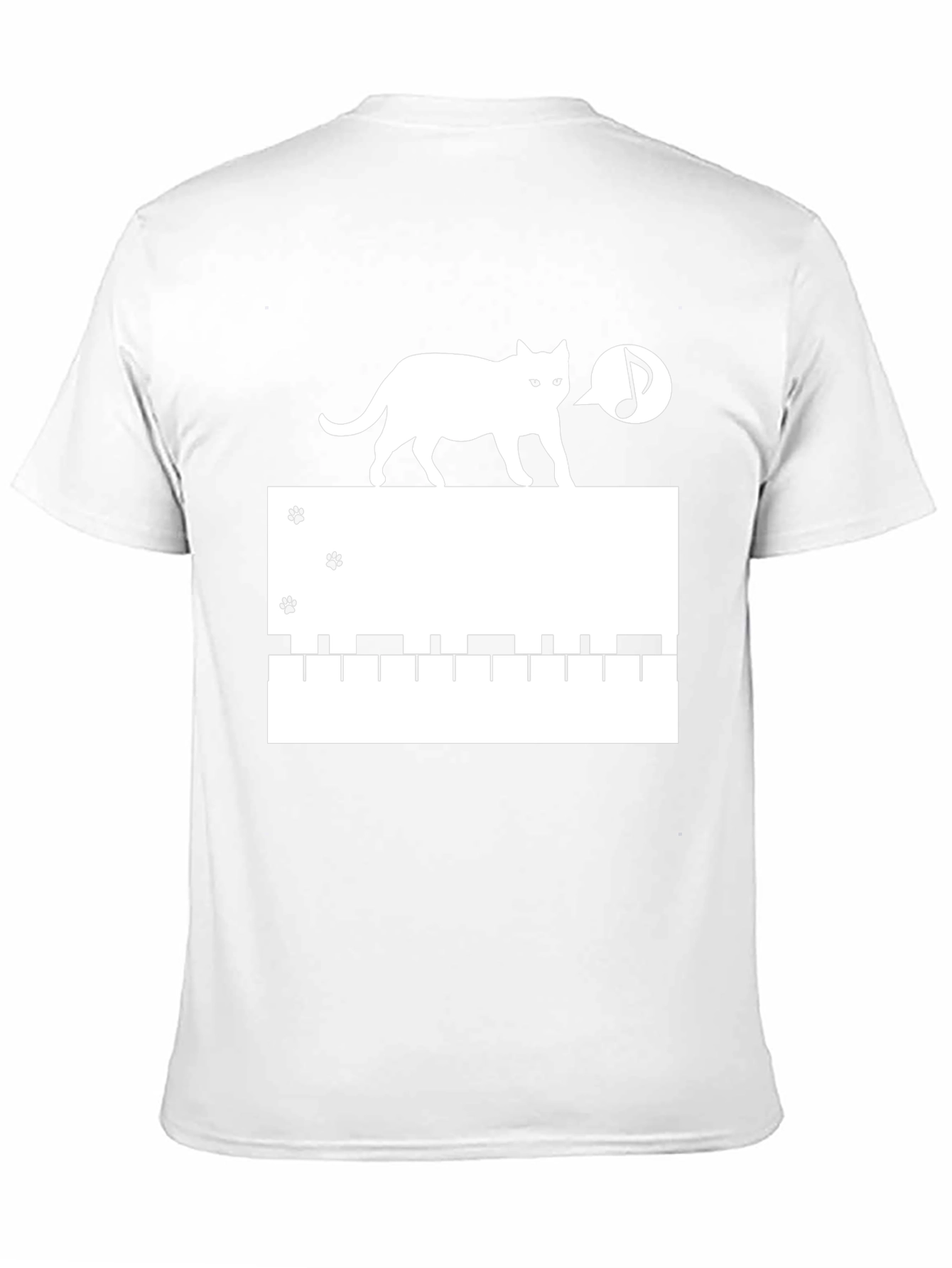 Cat Keyboard T-Shirt - Musical Cat Lover Tee