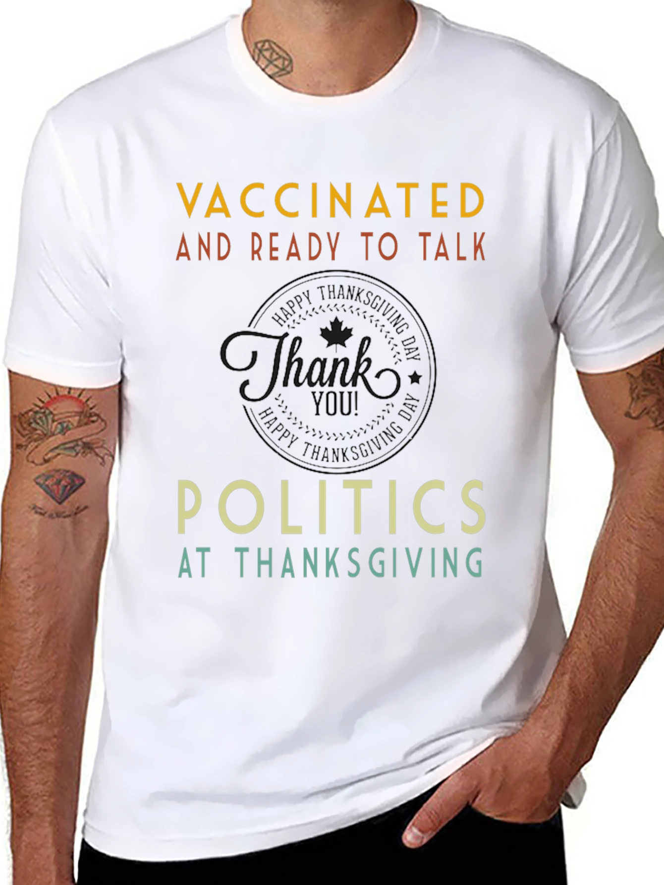 Vaccinated Politics Thanksgiving T-Shirt