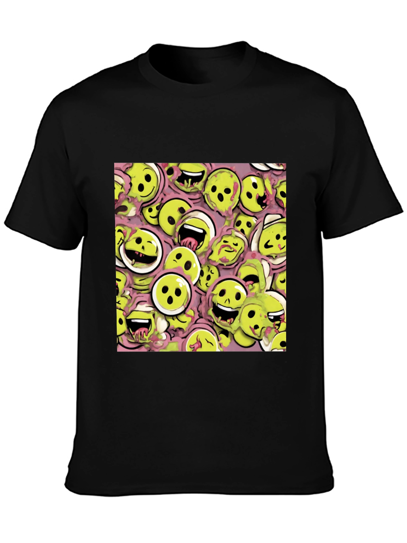 Funky Smiley Face T-Shirt - Unique Graphic Tee
