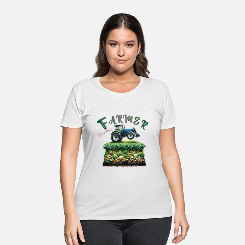 Loving farmer drives tractor with passion