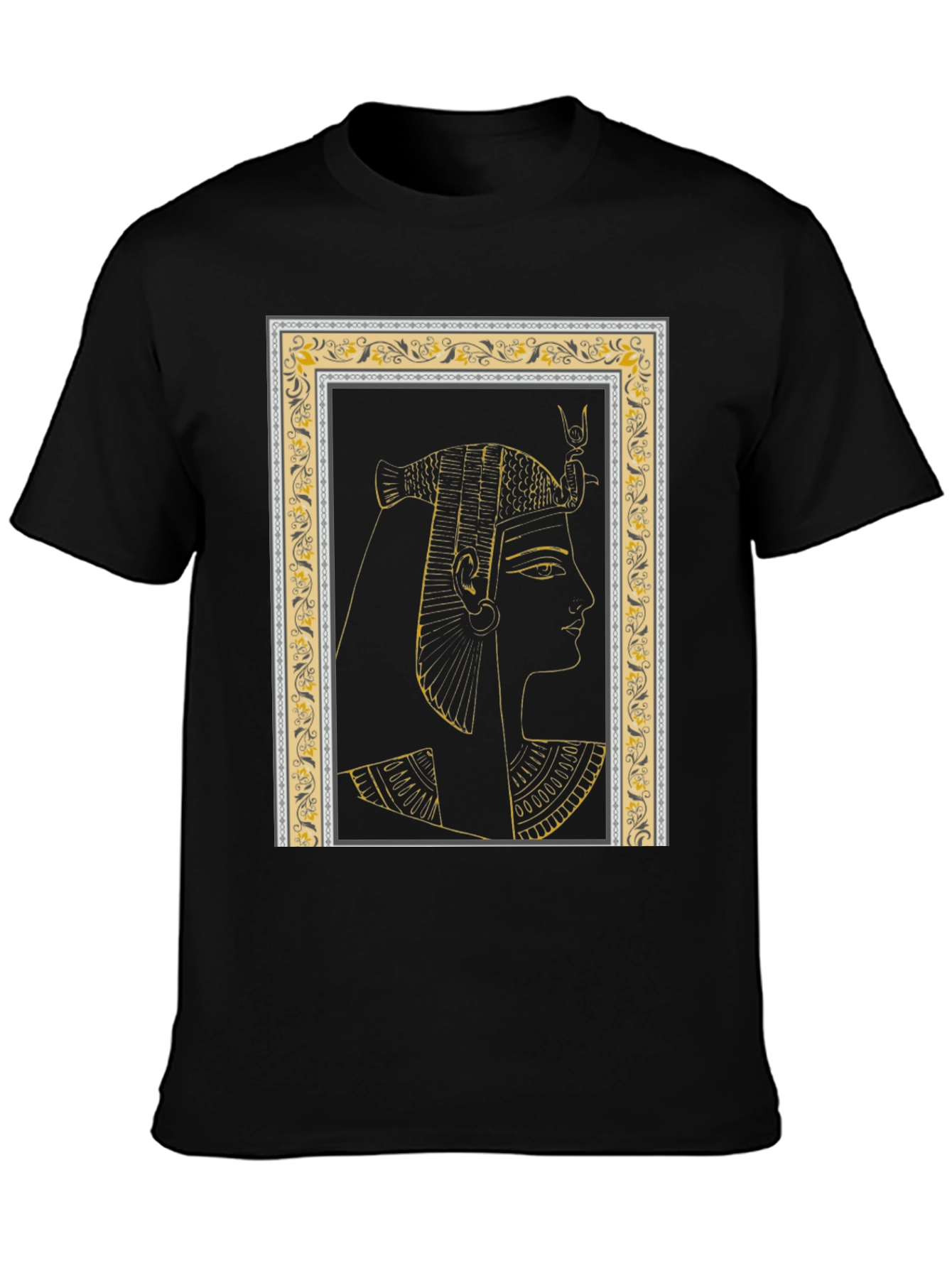 Egyptian Queen Graphic Tee - Black Cotton T-Shirt