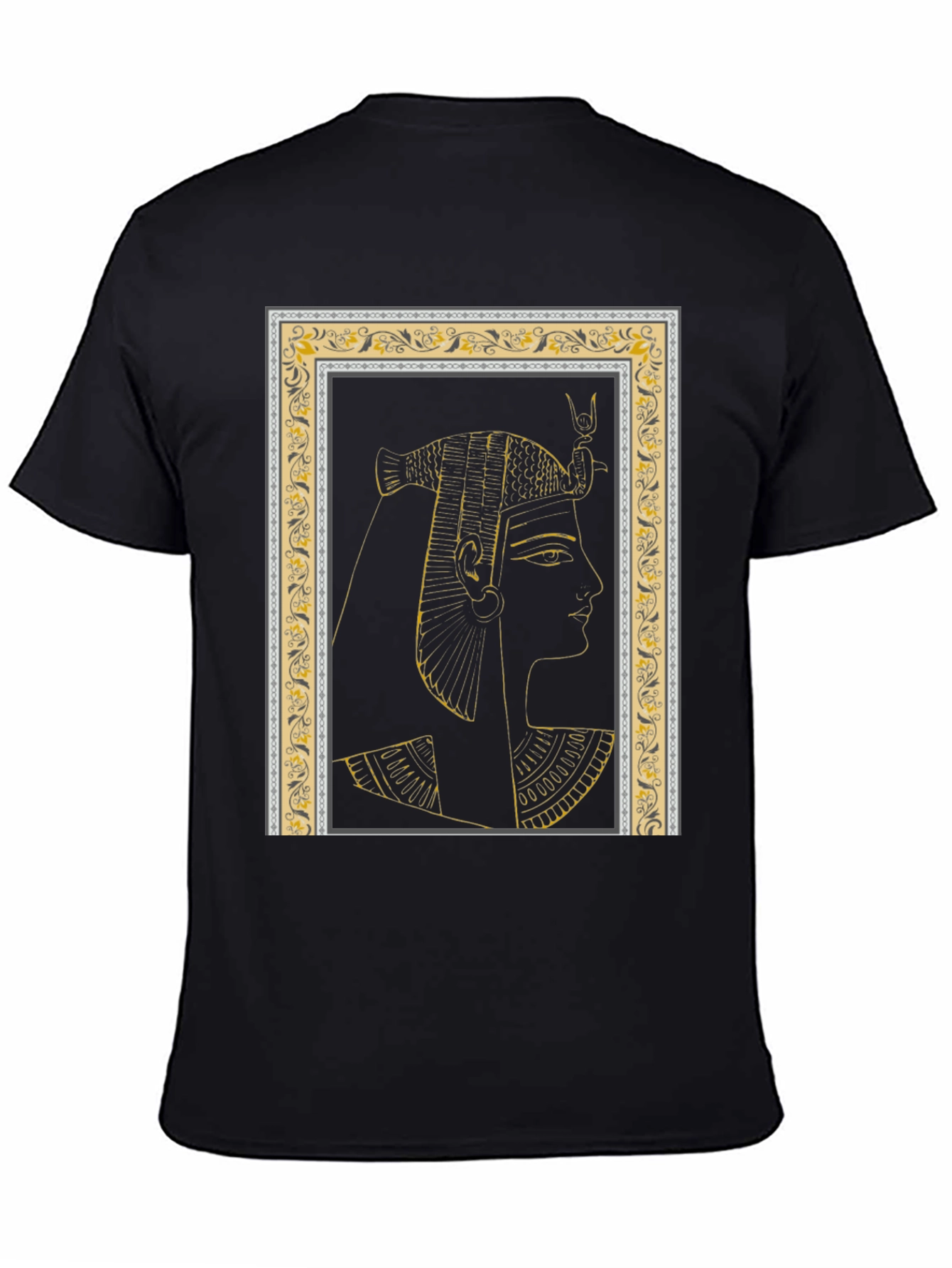Egyptian Queen Graphic Tee - Black Cotton T-Shirt