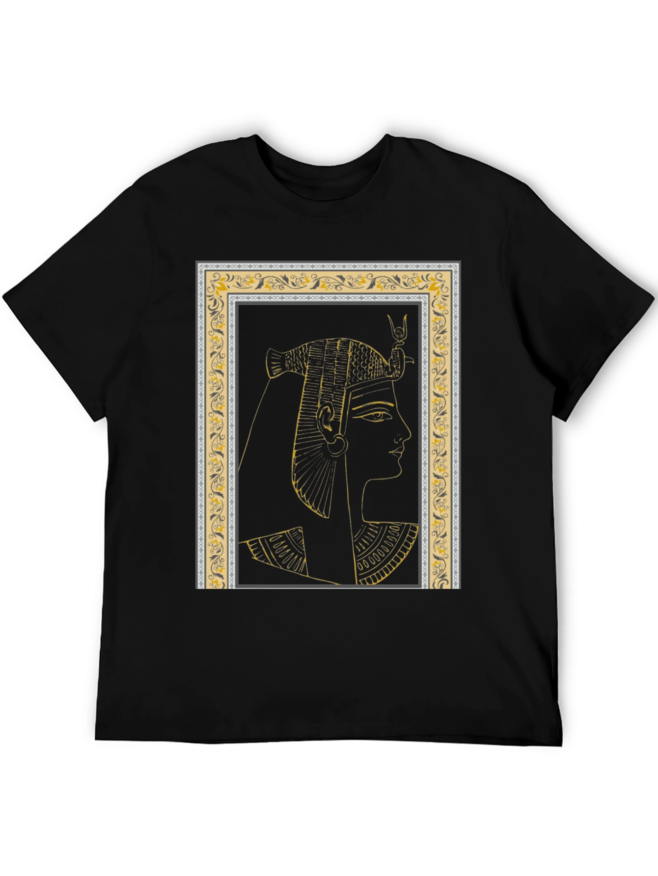 Egyptian Queen Graphic Tee - Black Cotton T-Shirt