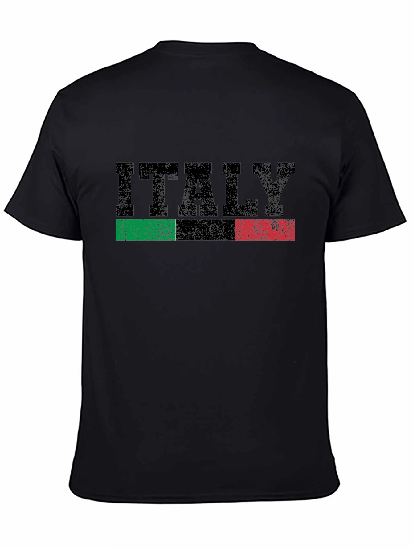 Italy Flag Graphic T-Shirt - Black