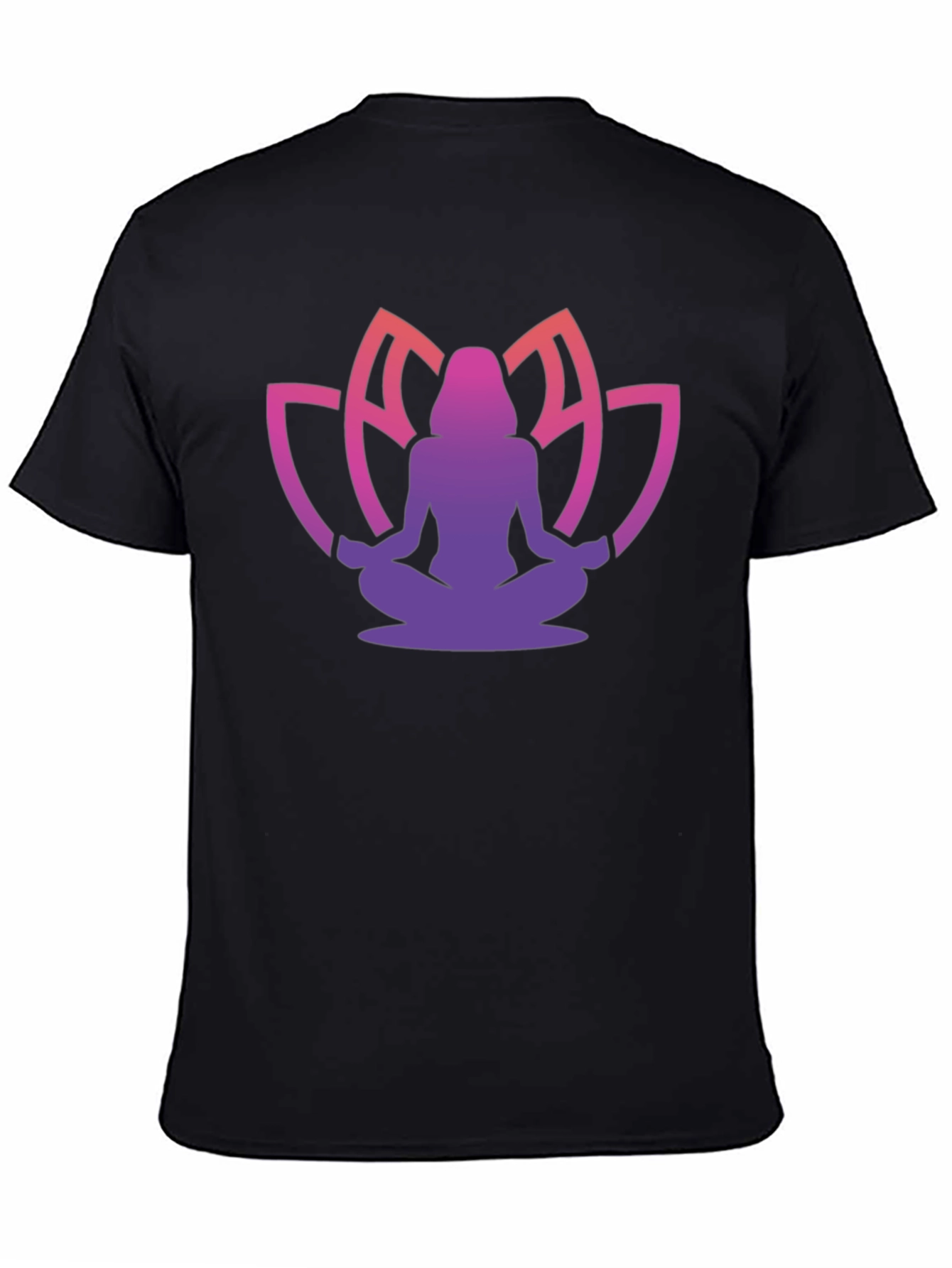 Meditative Lotus T-Shirt - Black