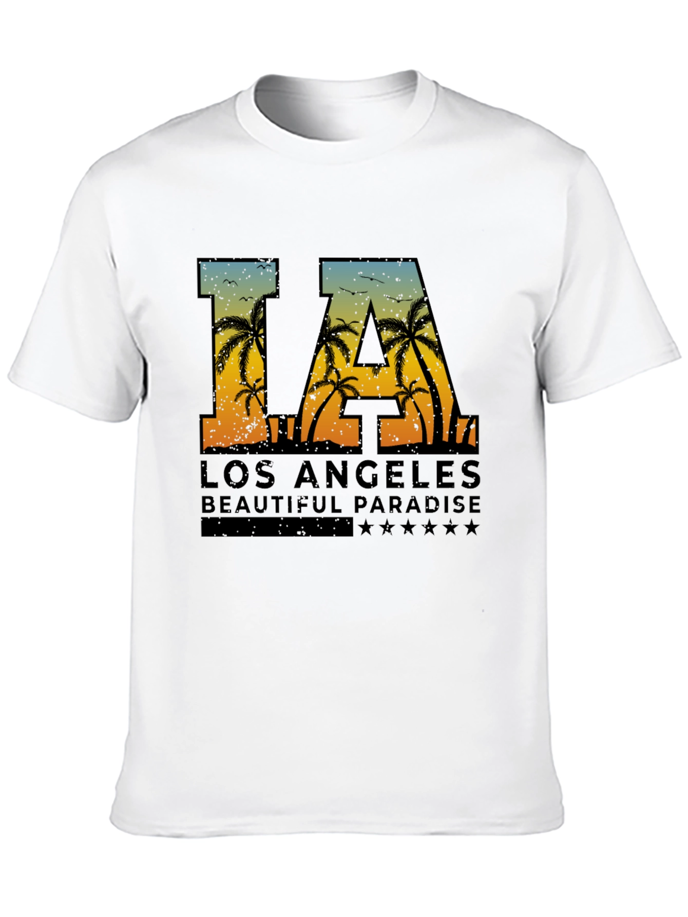 LA Palm Tree Graphic Tee - Los Angeles T-Shirt