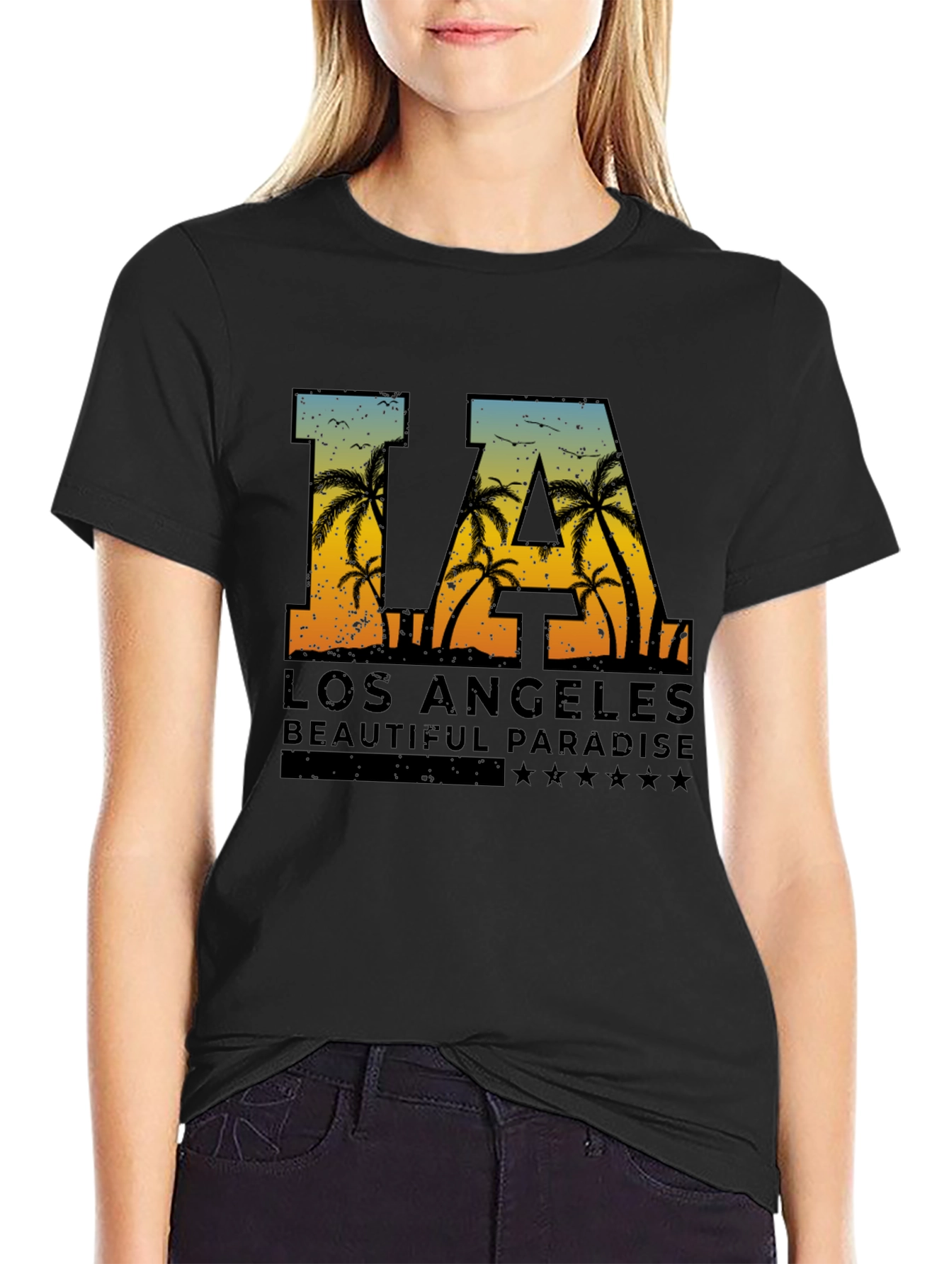 LA Palm Tree Graphic Tee - Los Angeles T-Shirt