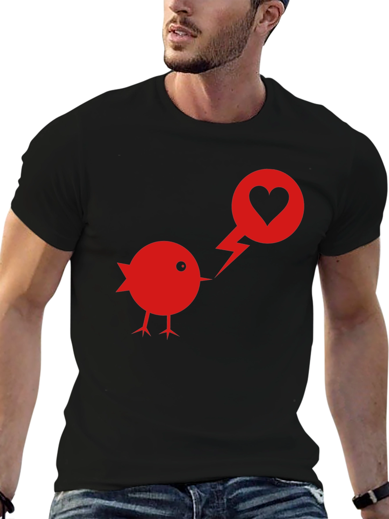 Bird with Heart T-Shirt - Express Your Love