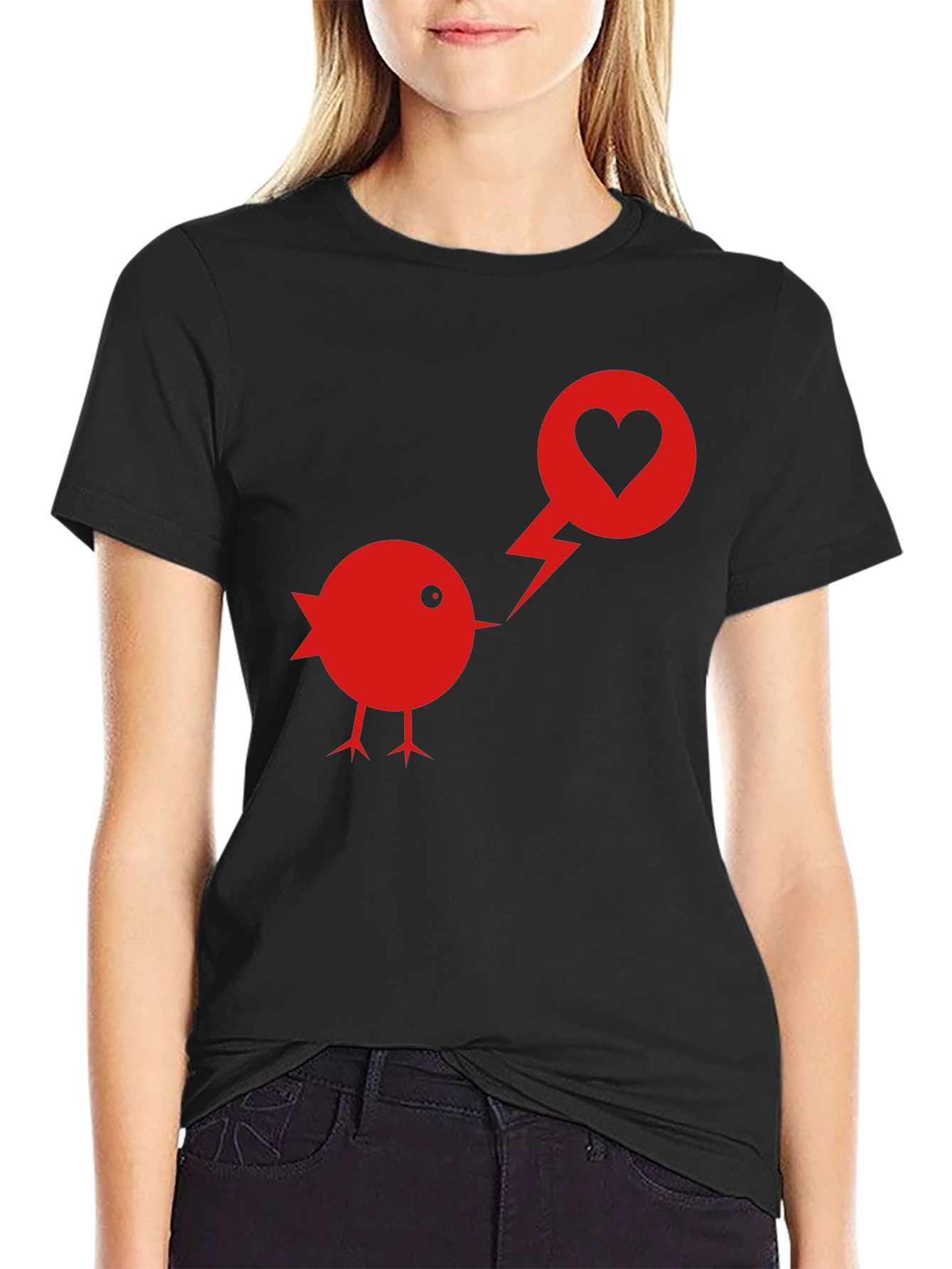 Bird with Heart T-Shirt - Express Your Love