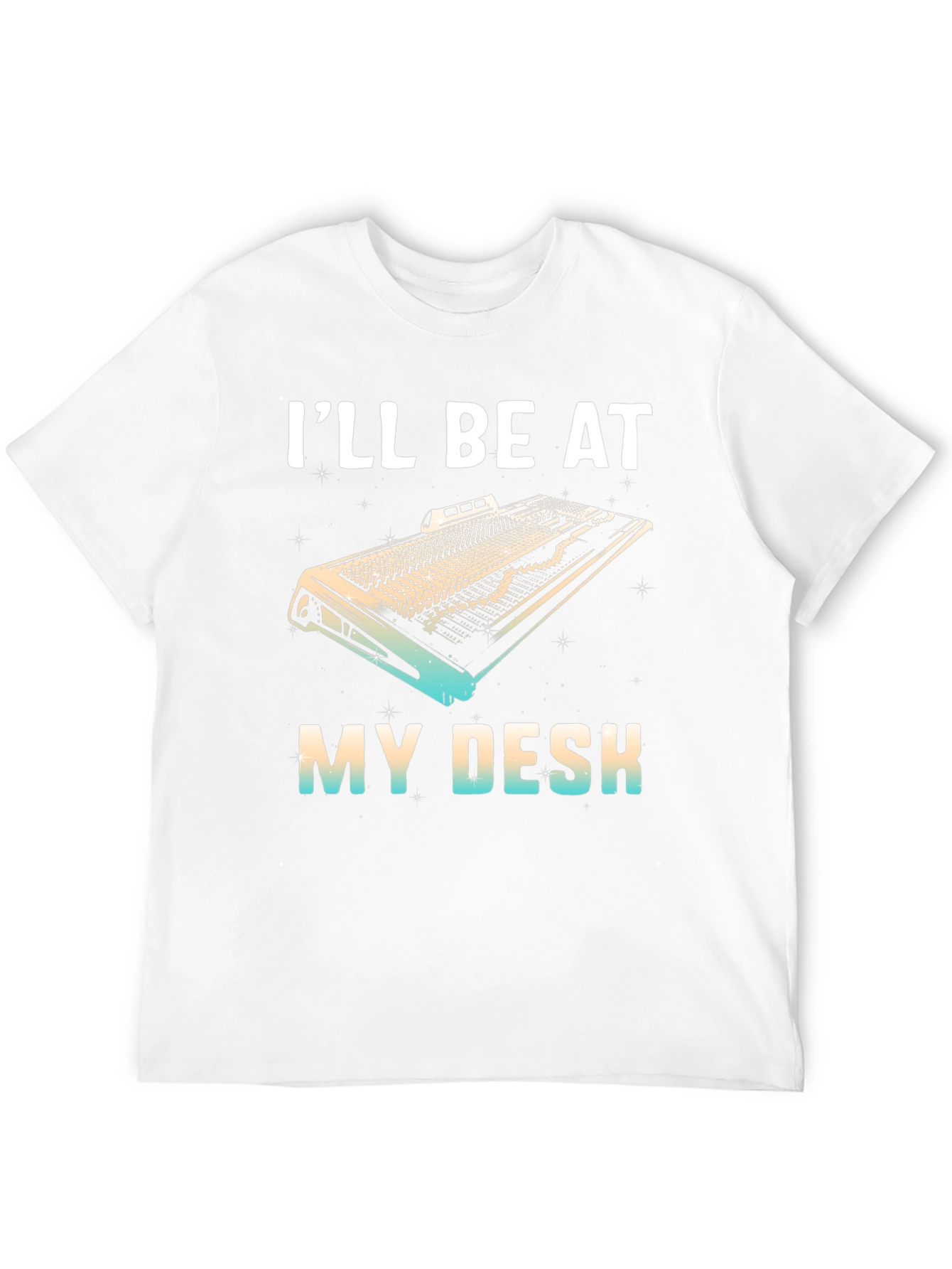 Ill Be At My Desk Black T-Shirt