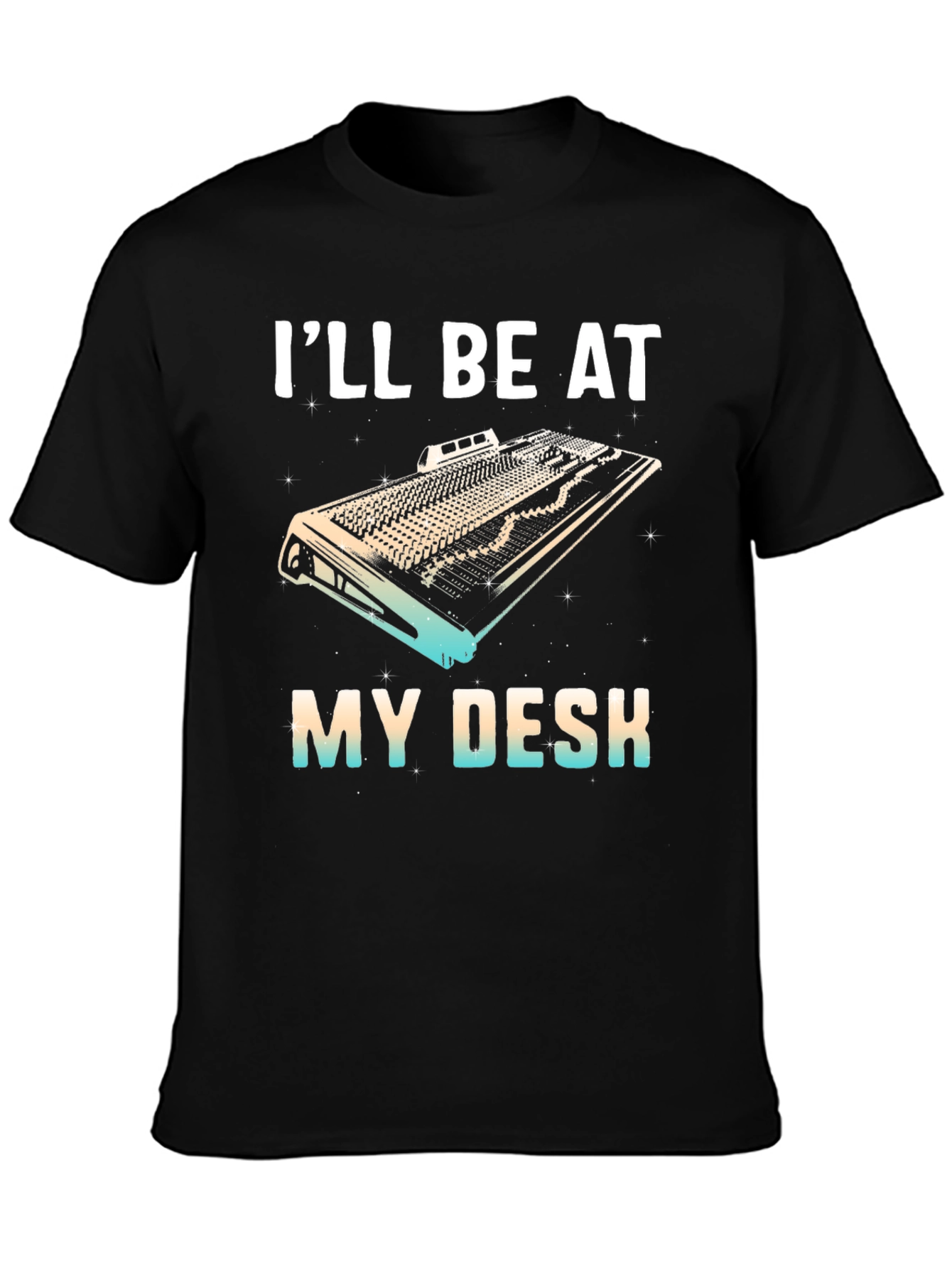 Ill Be At My Desk Black T-Shirt