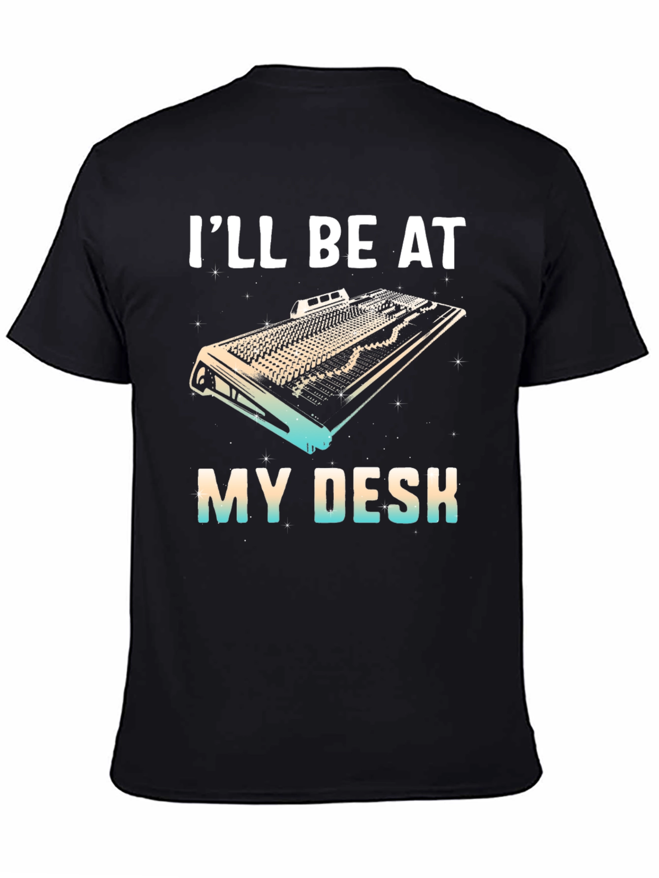 Ill Be At My Desk Black T-Shirt