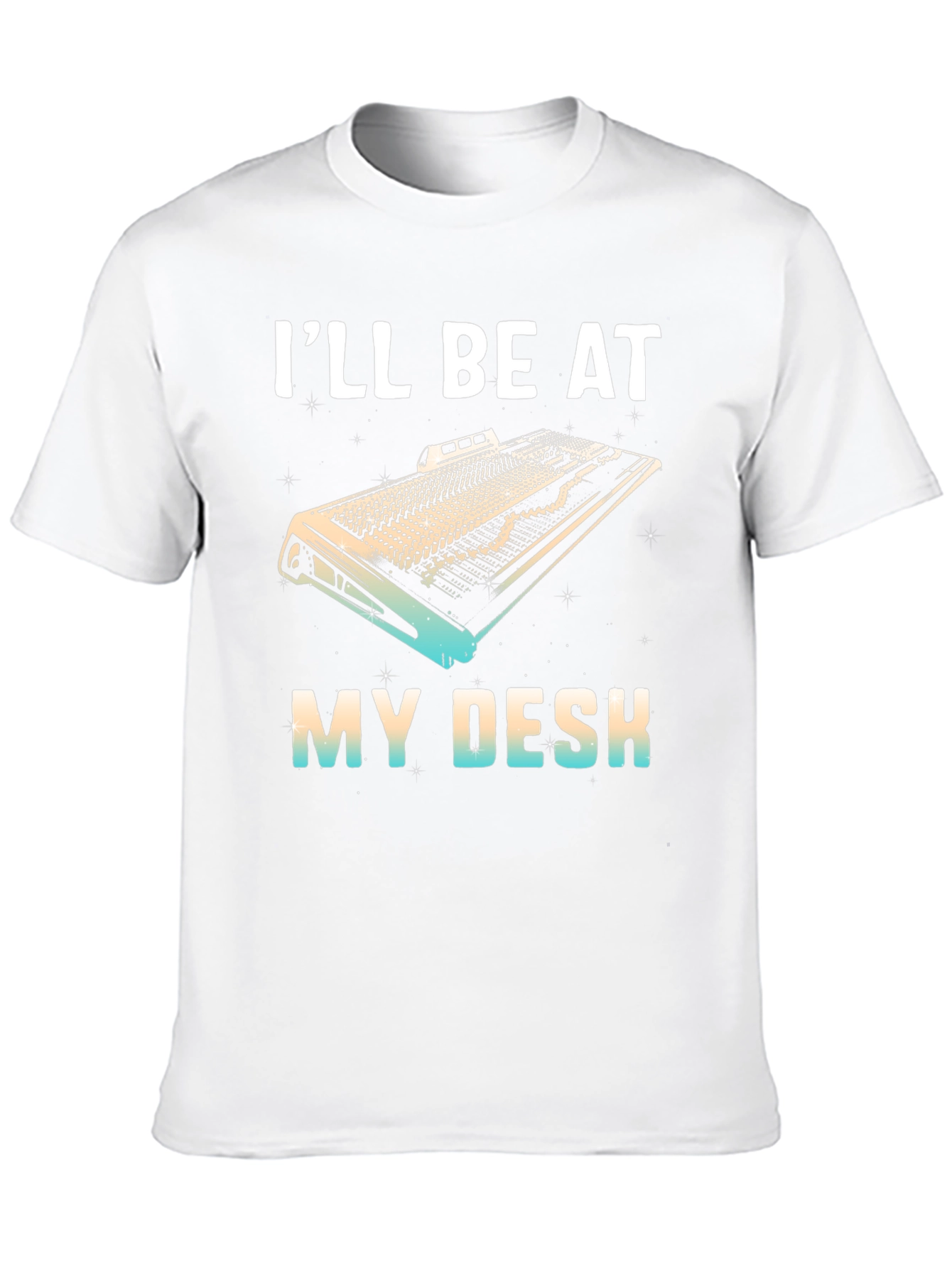Ill Be At My Desk Black T-Shirt