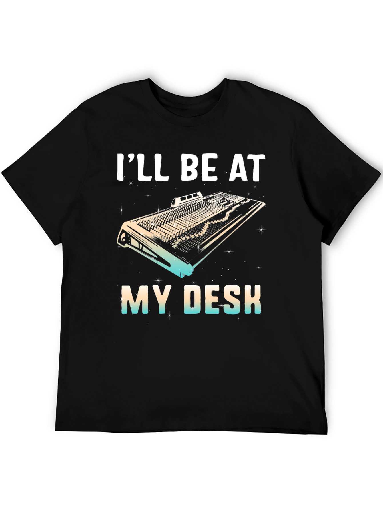 Ill Be At My Desk Black T-Shirt