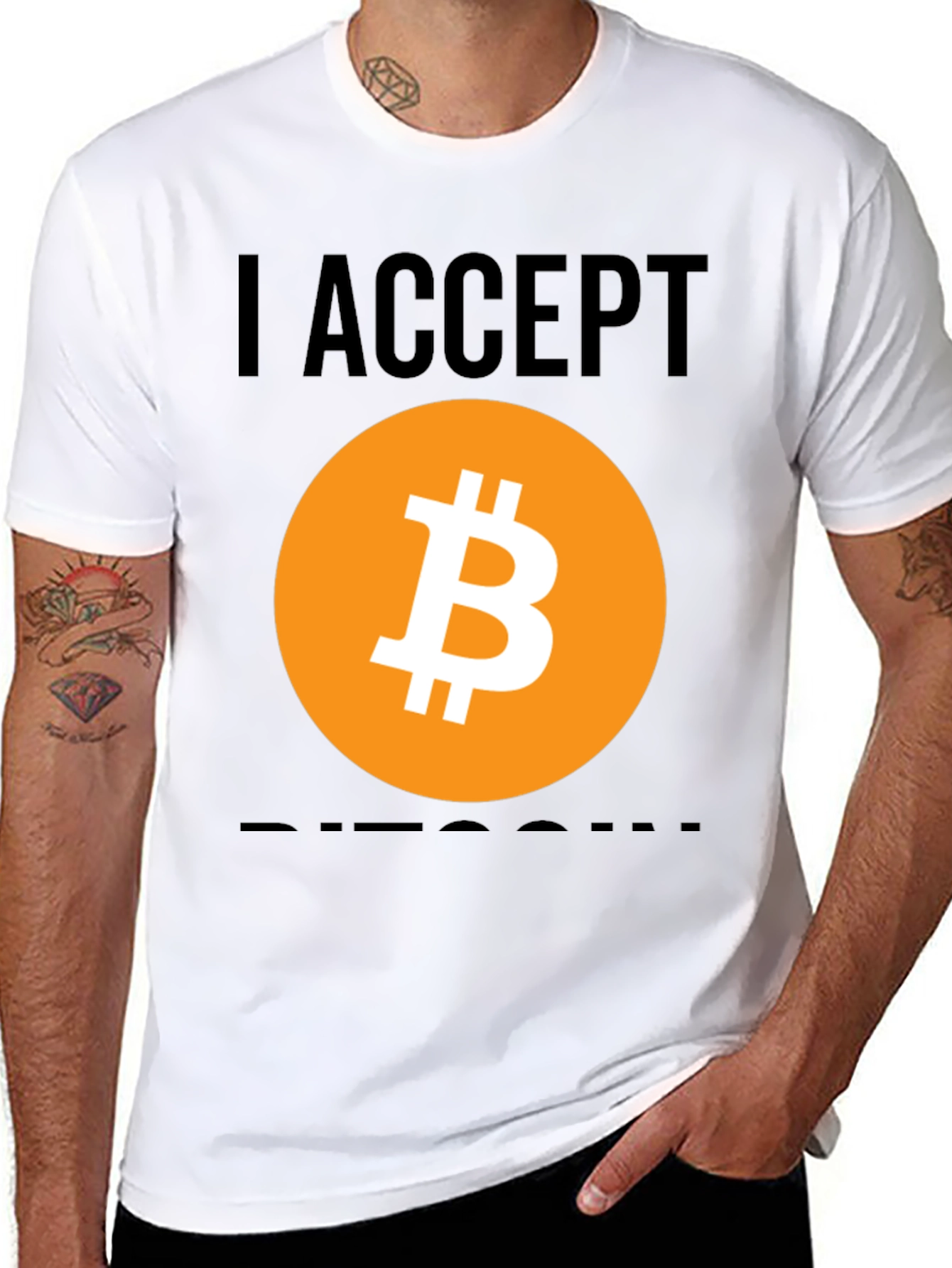 I Accept Bitcoin Graphic Tee - Crypto Enthusiast Shirt