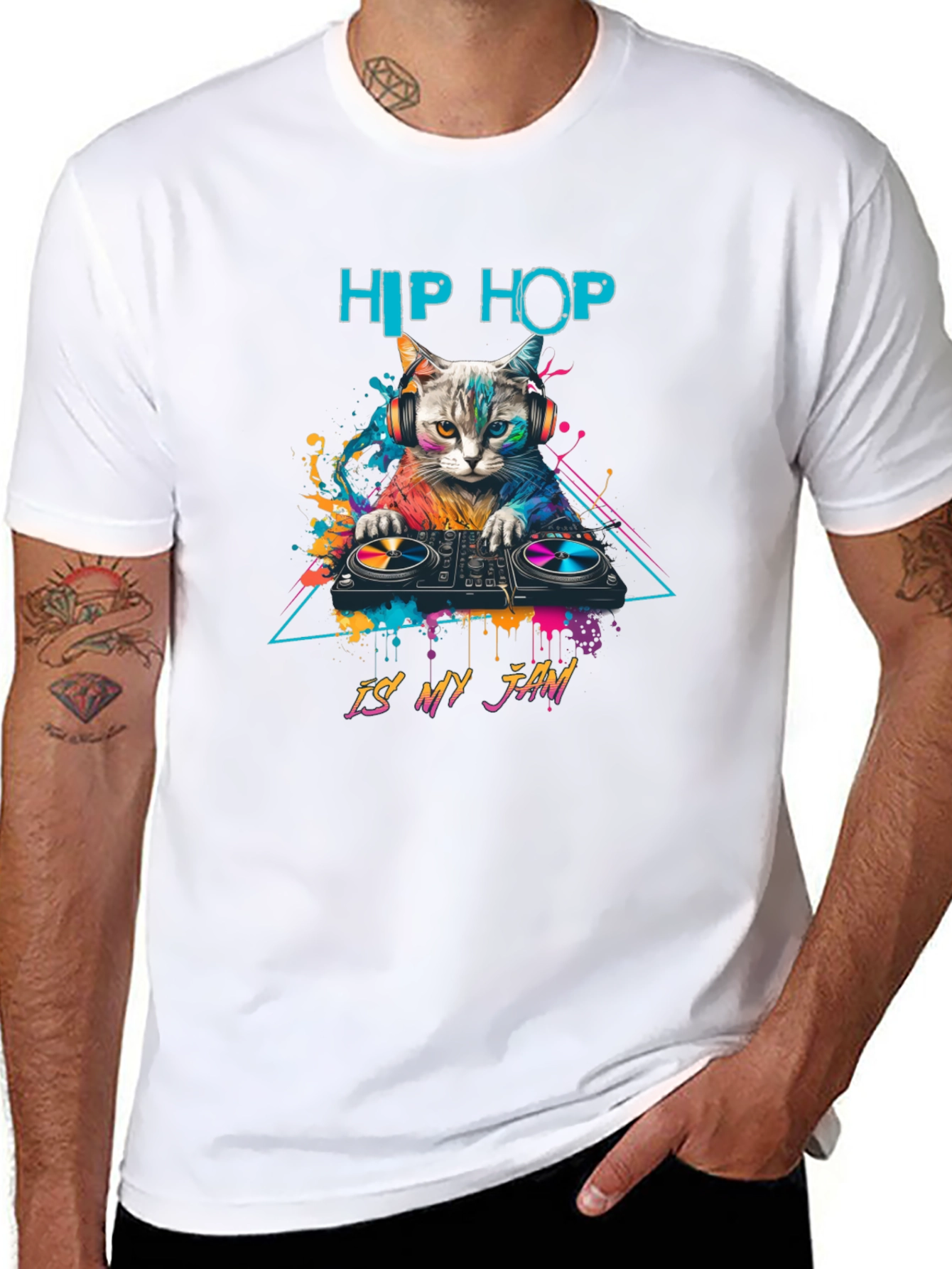 Hip Hop Cat DJ T-Shirt - Is My Jam
