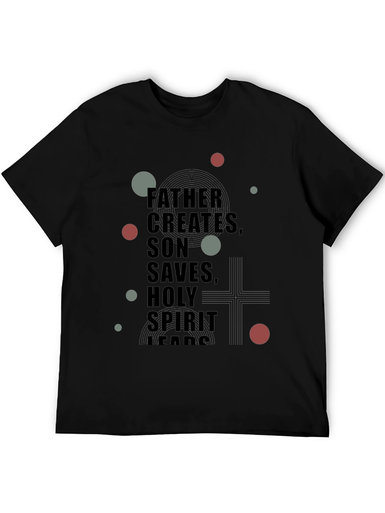 Father Son and Holy Spirit Graphic Black T-Shirt
