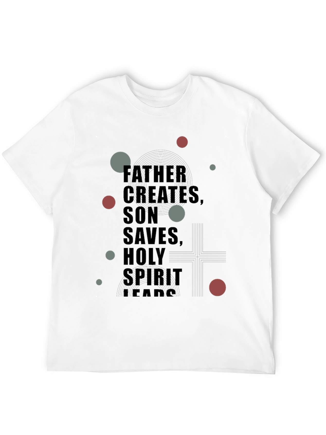 Father Son and Holy Spirit Graphic Black T-Shirt