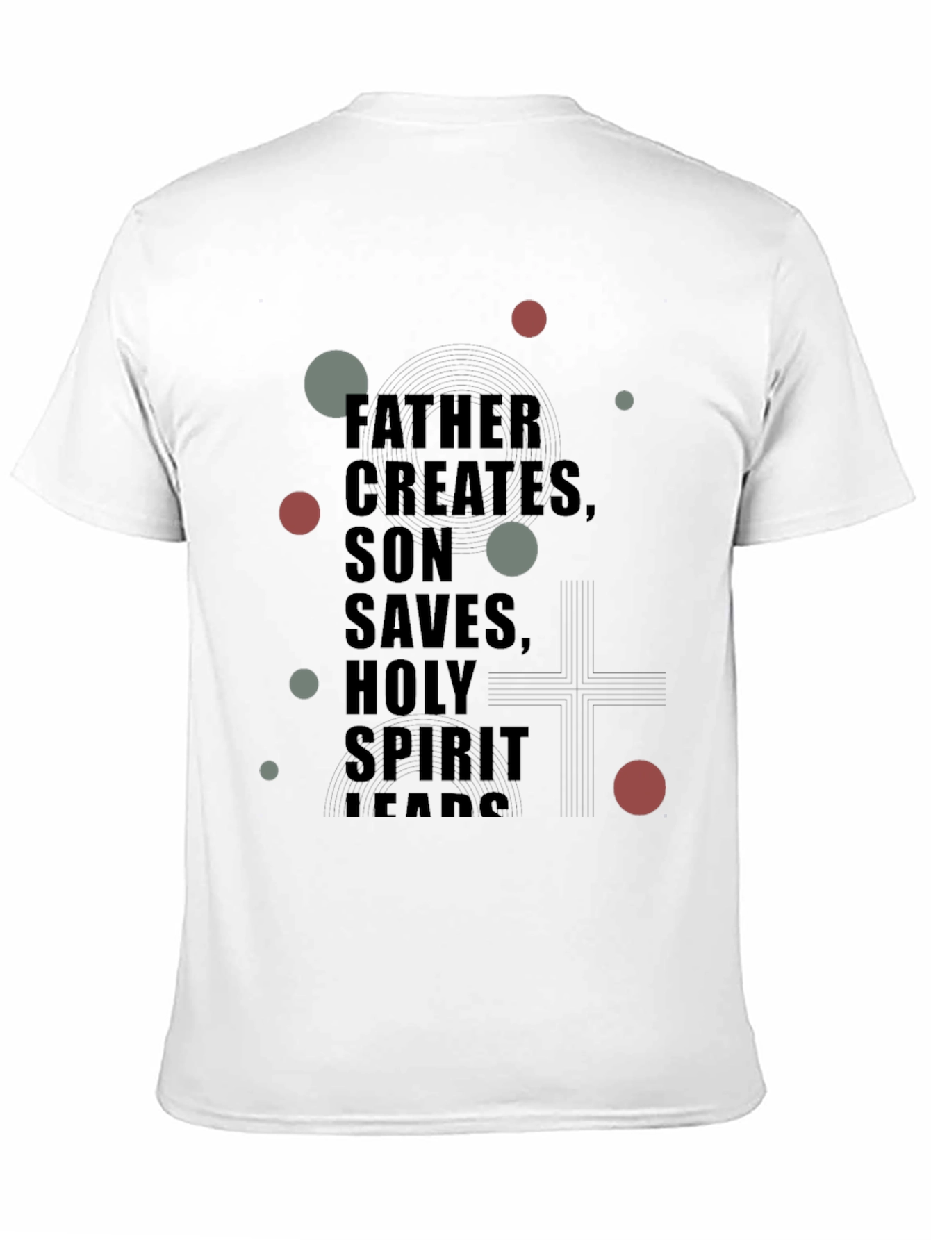 Father Son and Holy Spirit Graphic Black T-Shirt