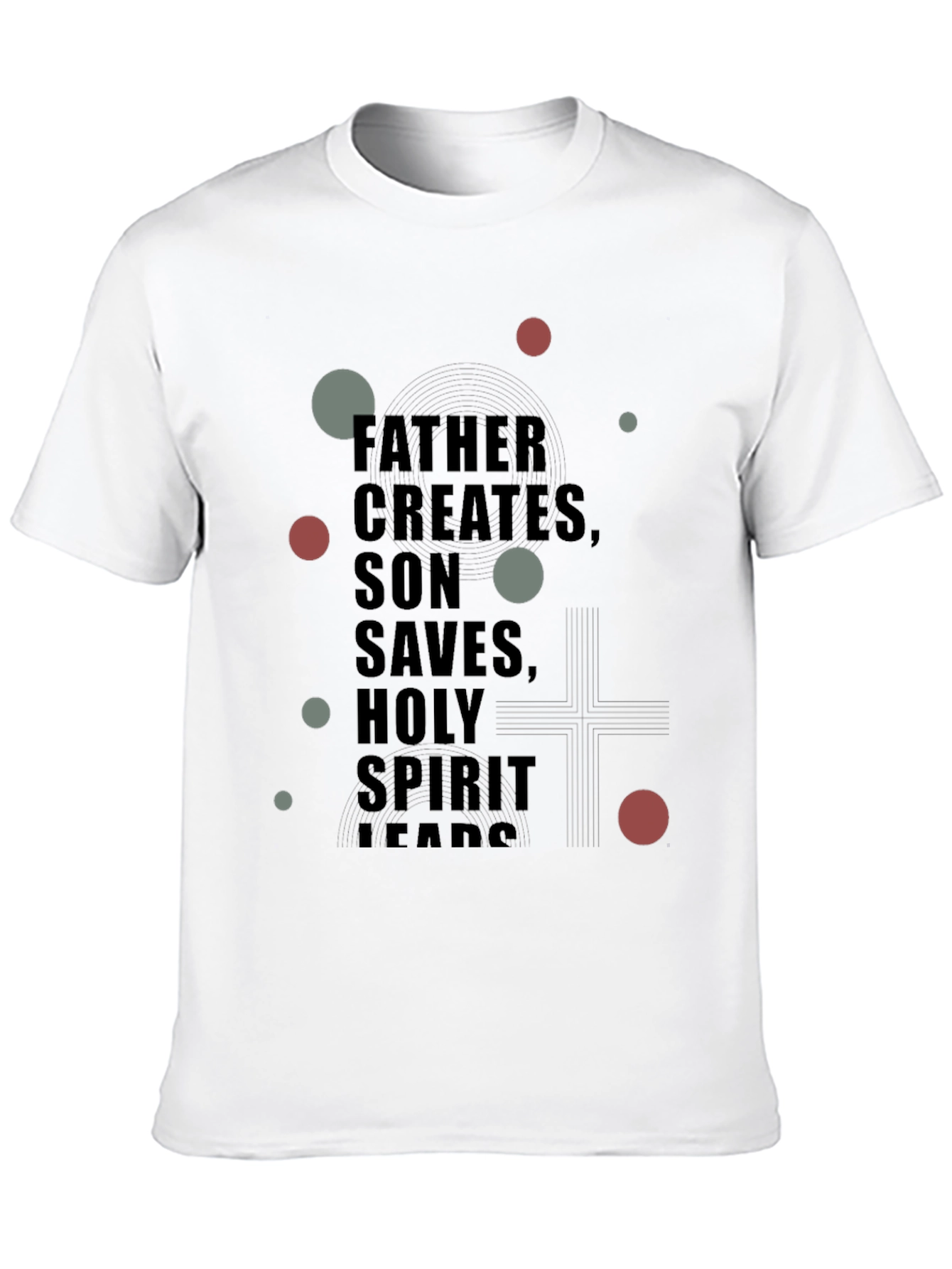 Father Son and Holy Spirit Graphic Black T-Shirt