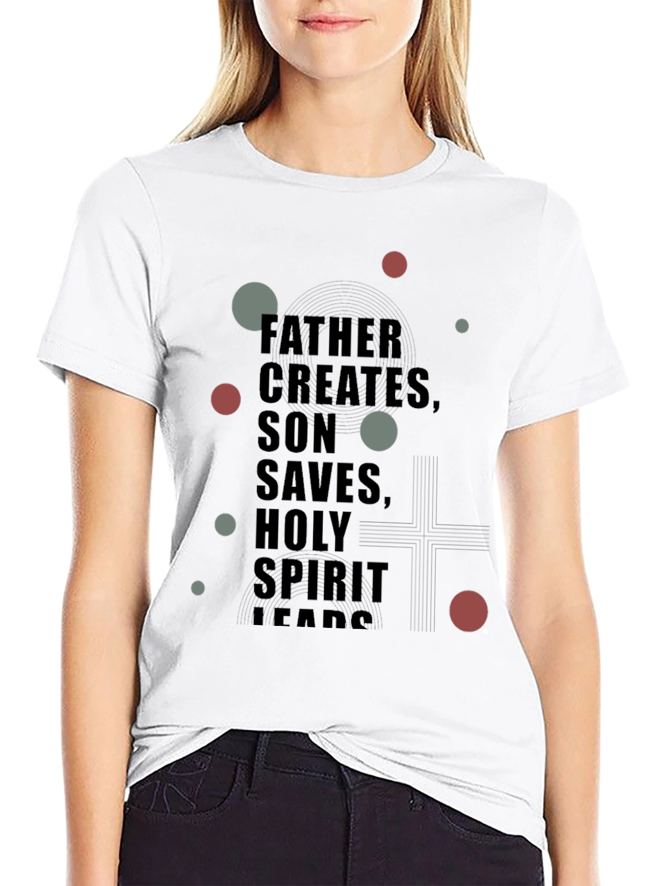 Father Son and Holy Spirit Graphic Black T-Shirt