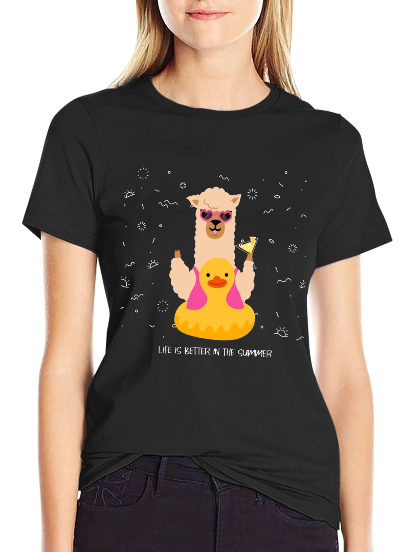 Summer Llama Tee: Life is Better in Summer