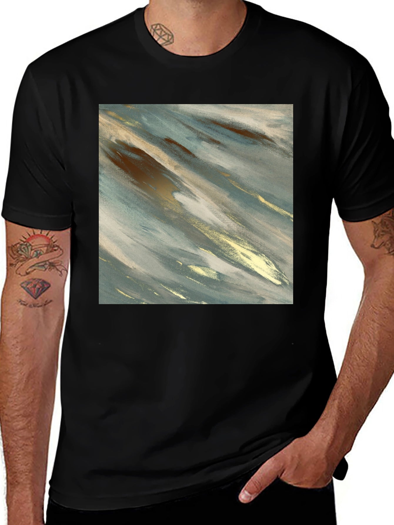 Abstract Art Graphic Tee - Modern Casual Style