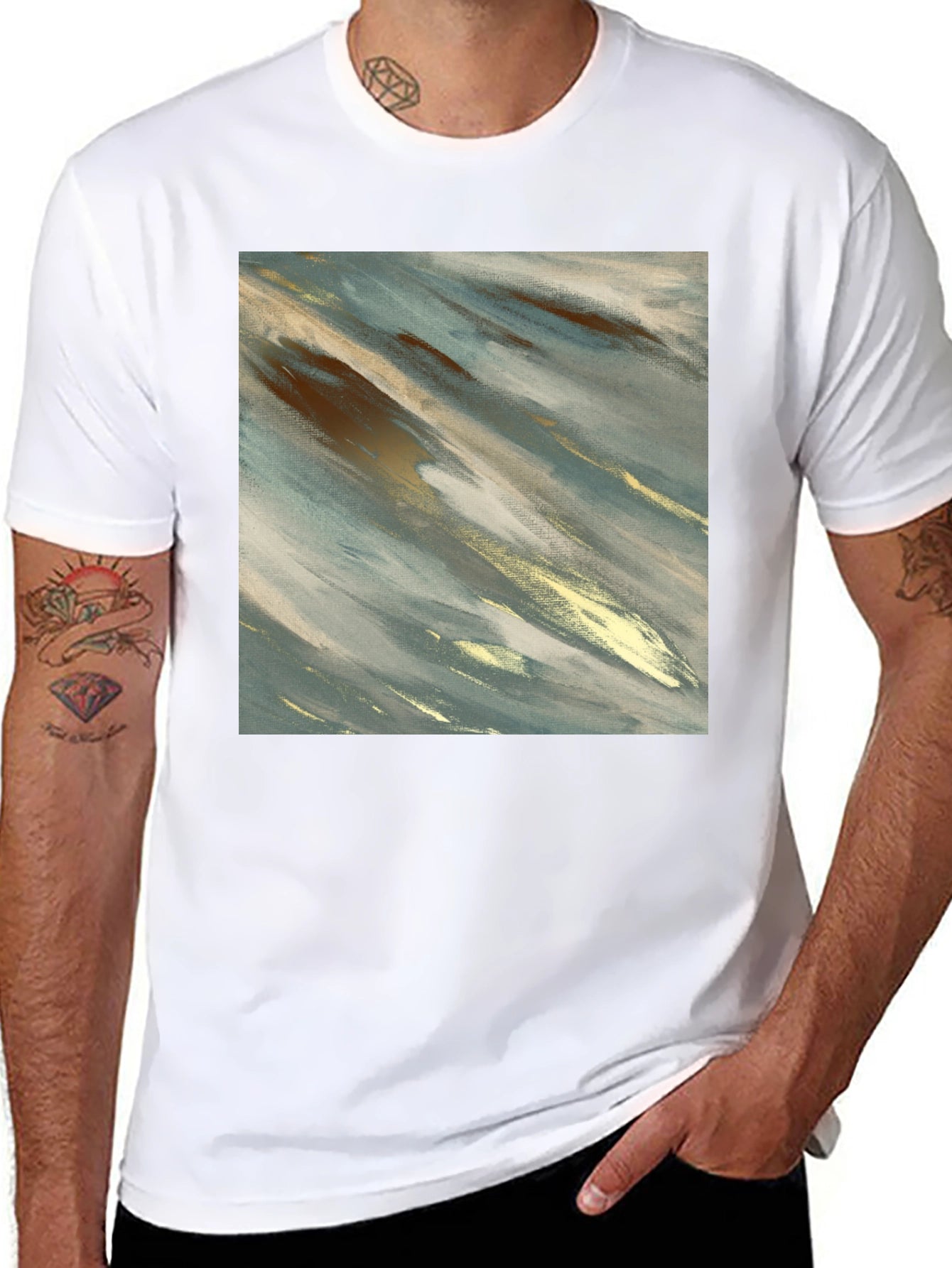 Abstract Art Graphic Tee - Modern Casual Style