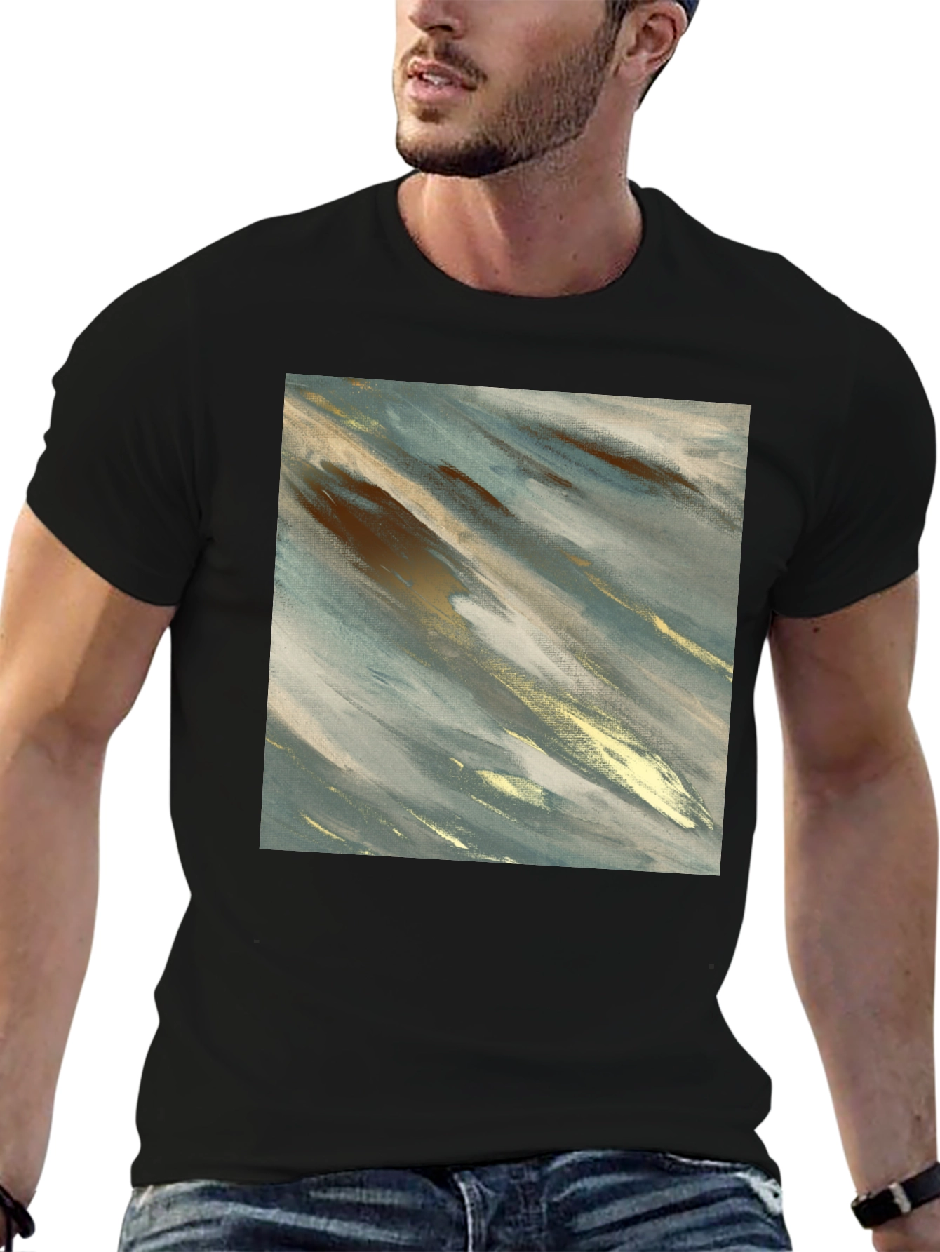 Abstract Art Graphic Tee - Modern Casual Style
