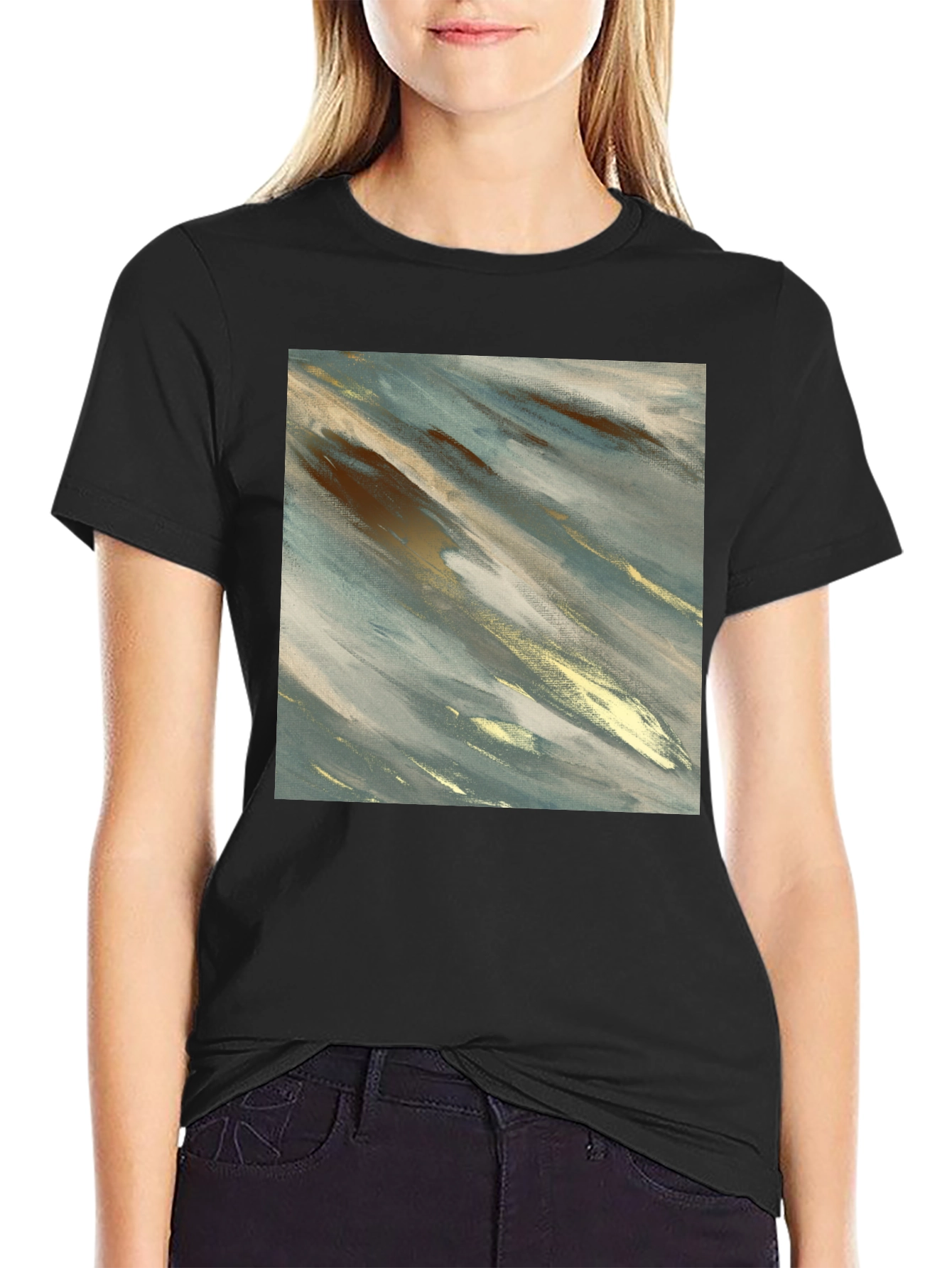 Abstract Art Graphic Tee - Modern Casual Style
