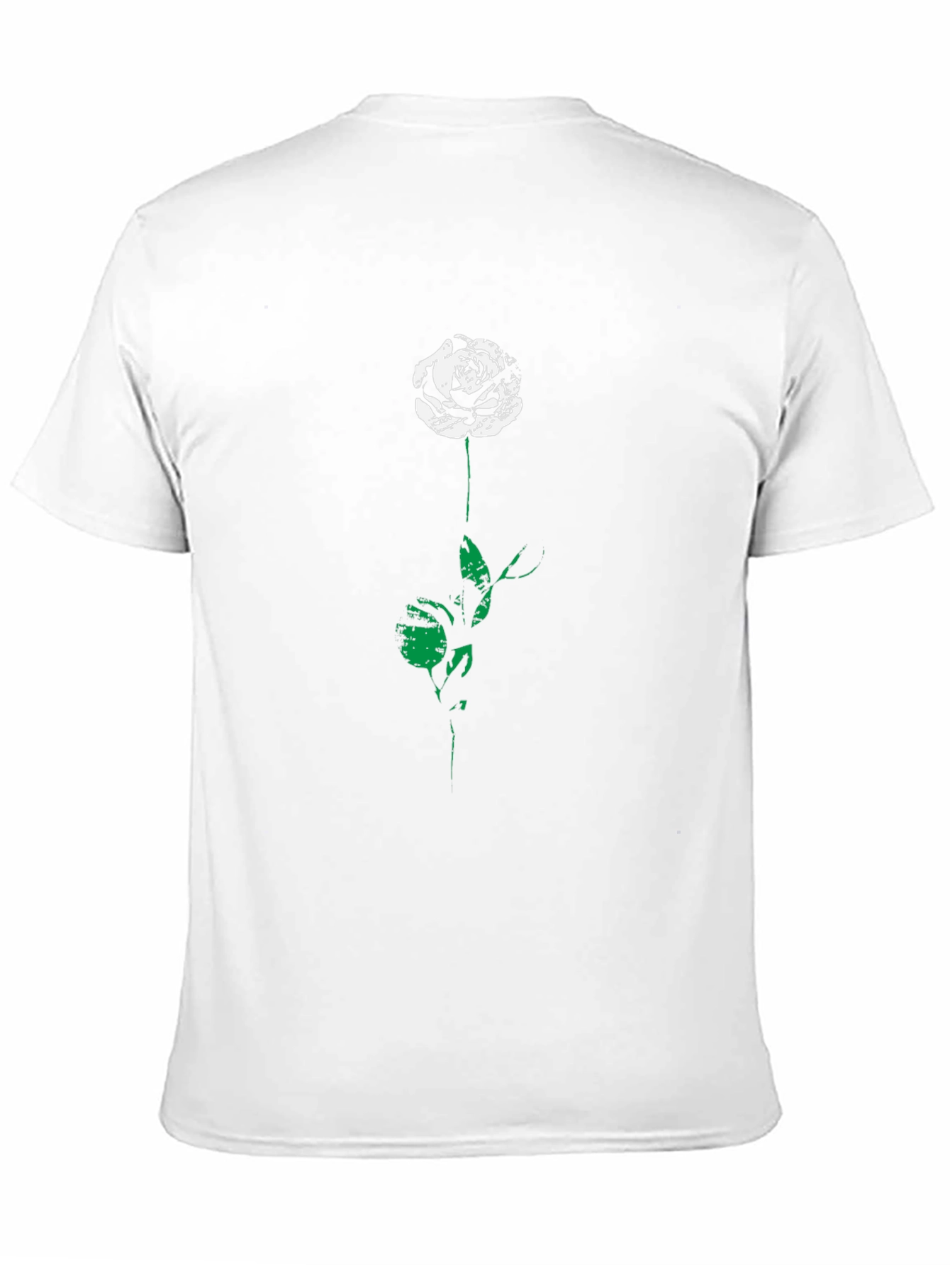 Rose Graphic Tee - Black Cotton Blend Shirt