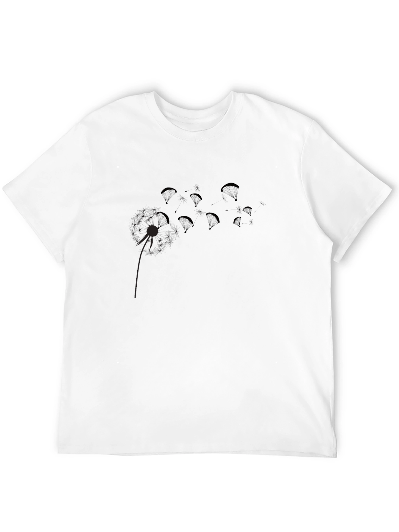Dandelion Paragliding Black T-Shirt