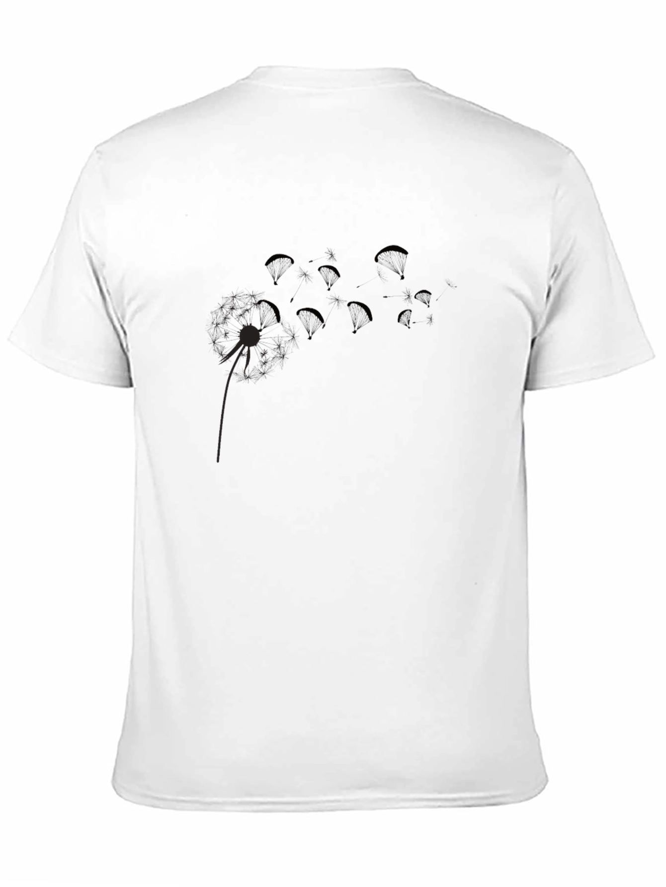 Dandelion Paragliding Black T-Shirt