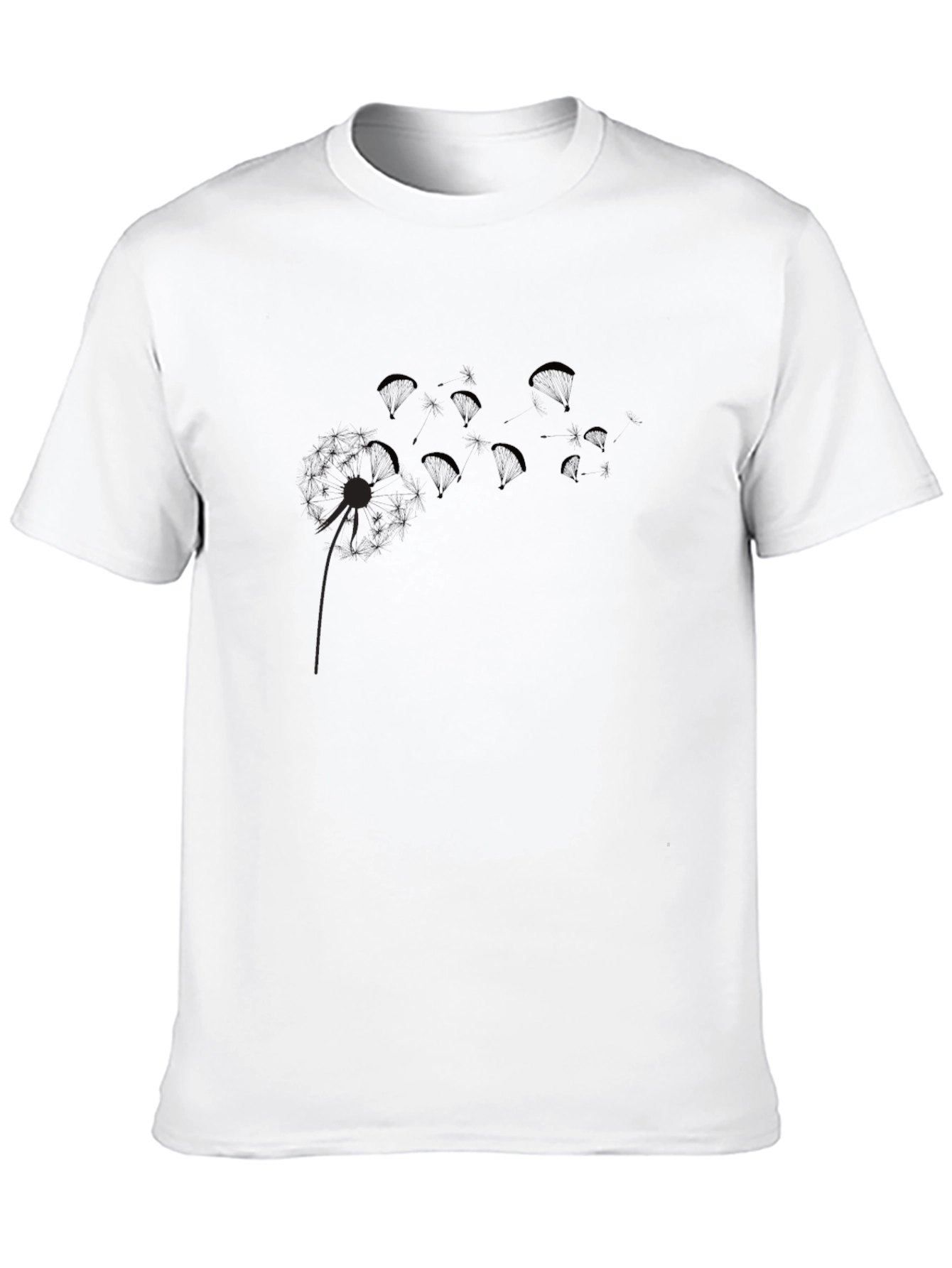 Dandelion Paragliding Black T-Shirt