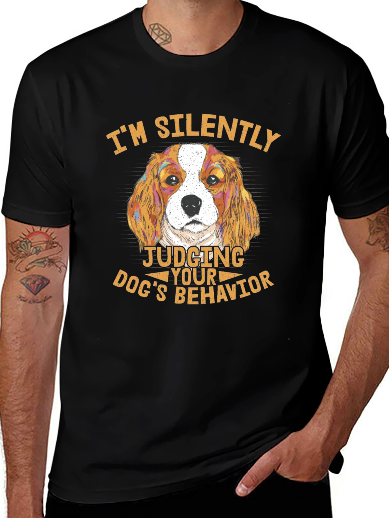 Dog Lover T-Shirt - Silently Judging Dogs Behavior