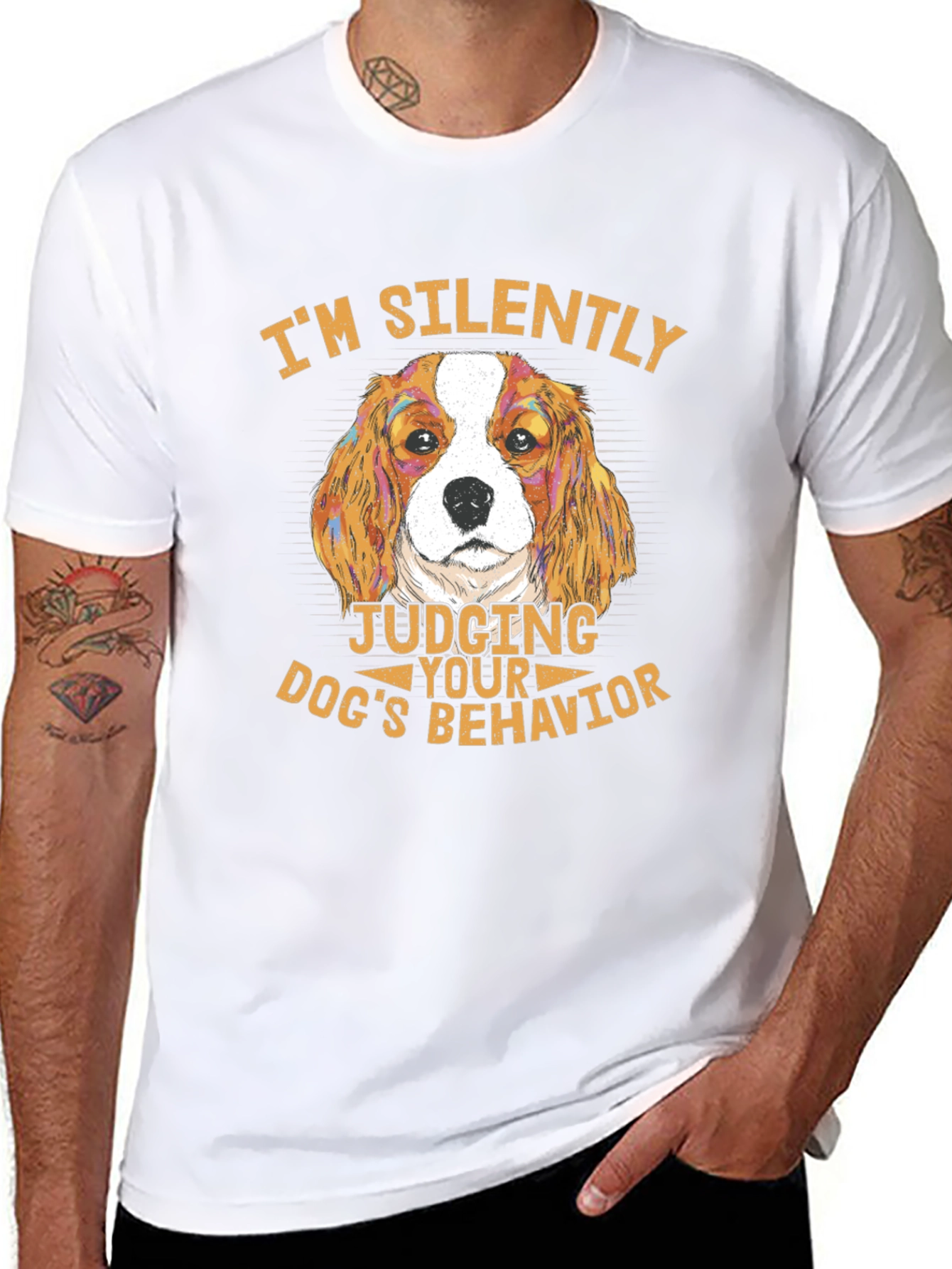 Dog Lover T-Shirt - Silently Judging Dogs Behavior