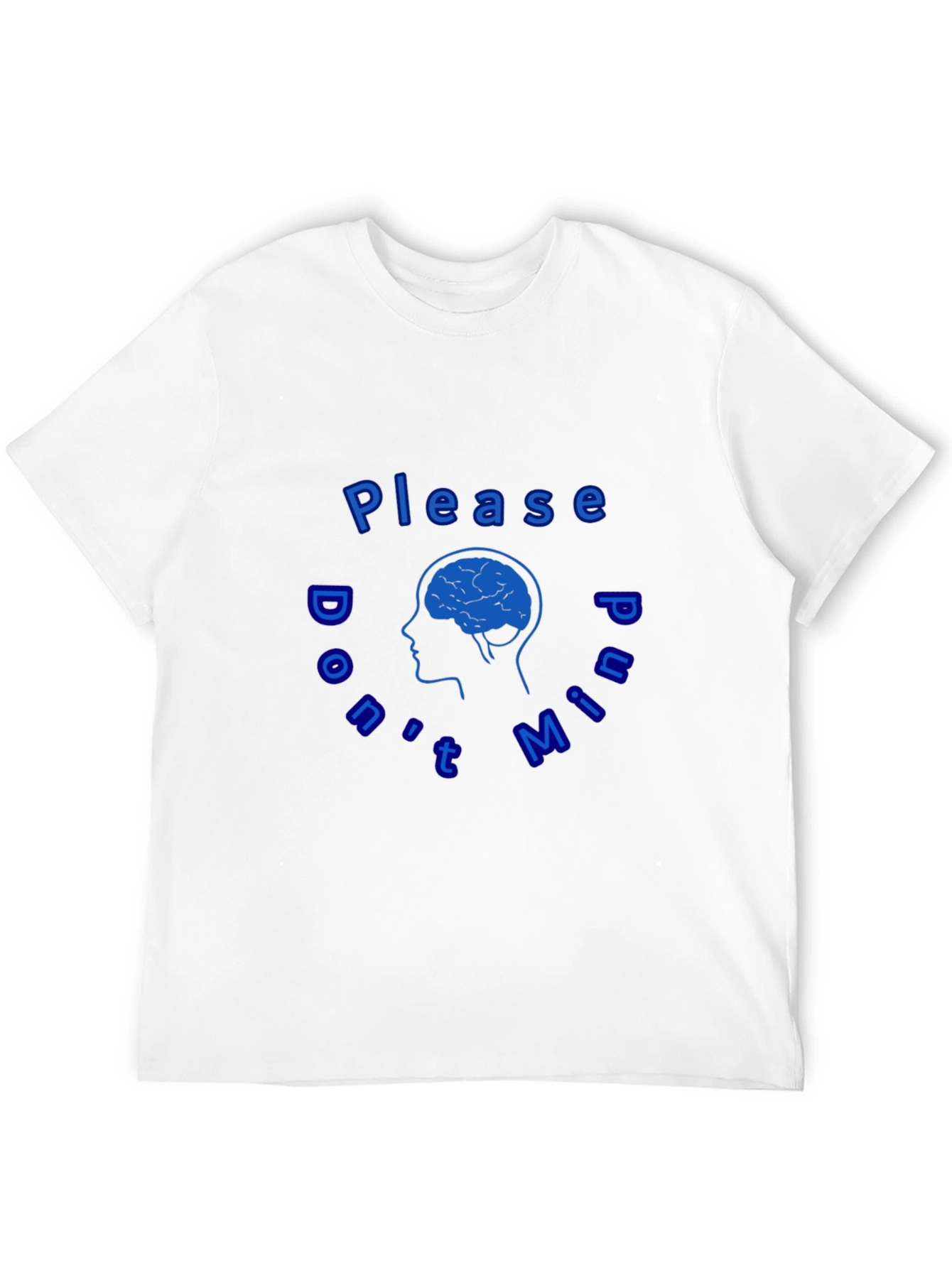 Humorous Brain Silhouette Graphic T-Shirt