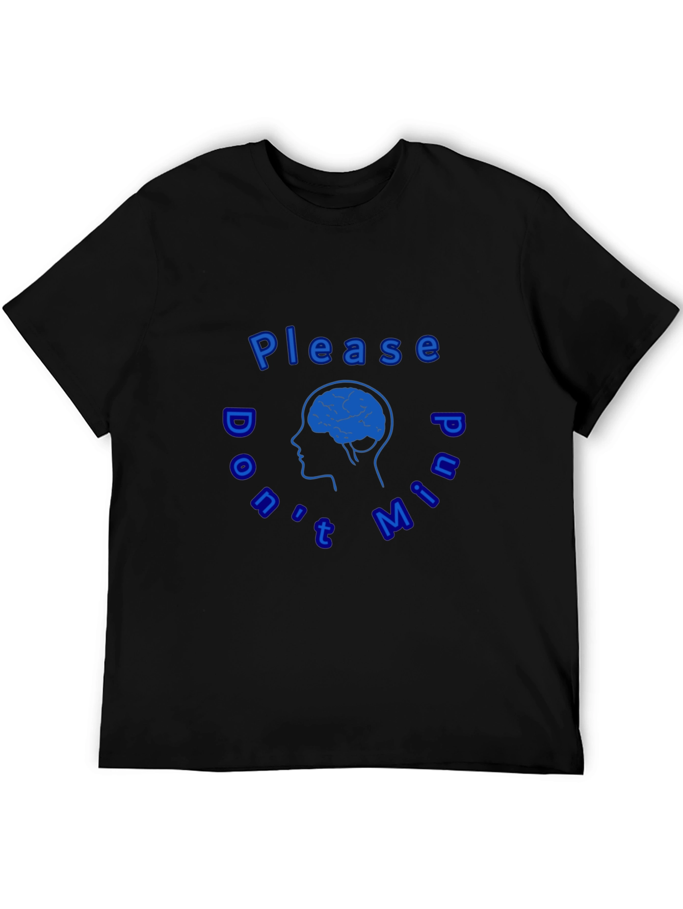 Humorous Brain Silhouette Graphic T-Shirt