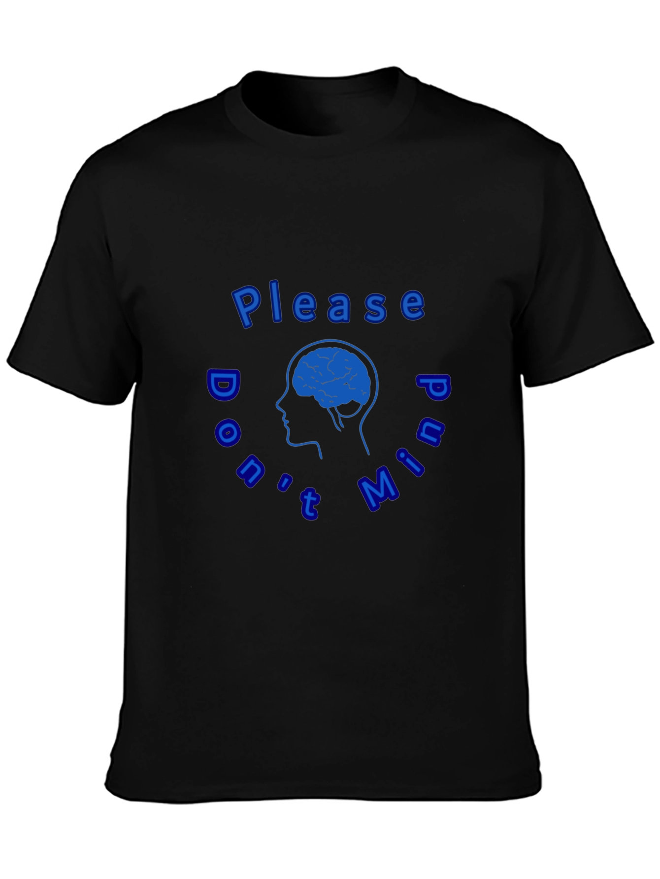 Humorous Brain Silhouette Graphic T-Shirt