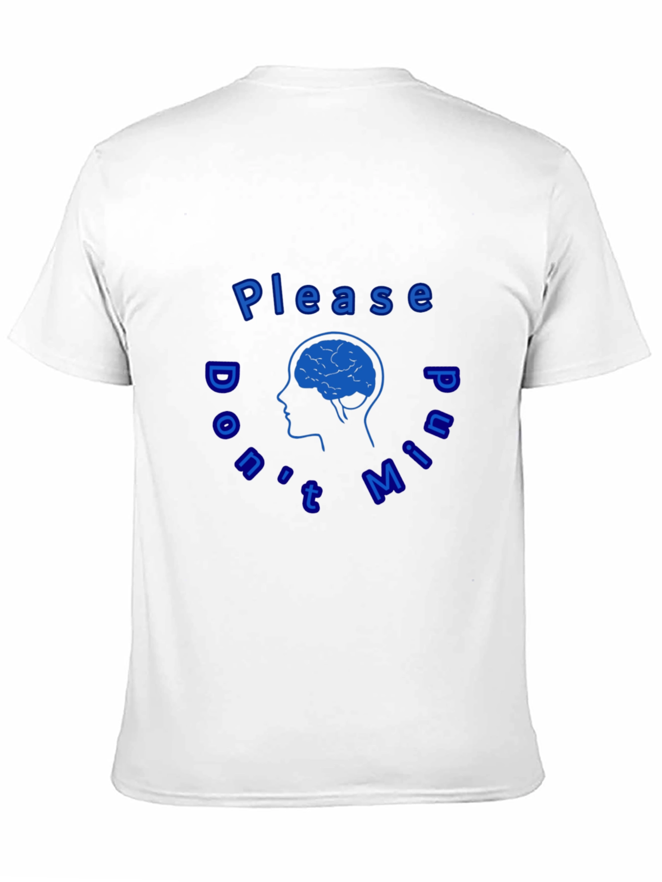 Humorous Brain Silhouette Graphic T-Shirt
